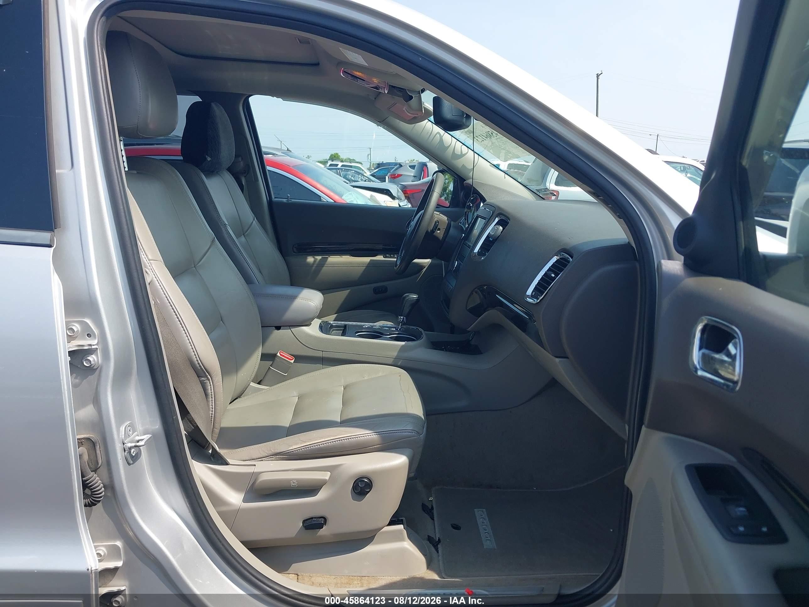 2012 Dodge Durango Crew Silver vin: 1C4RDJDG9CC337486