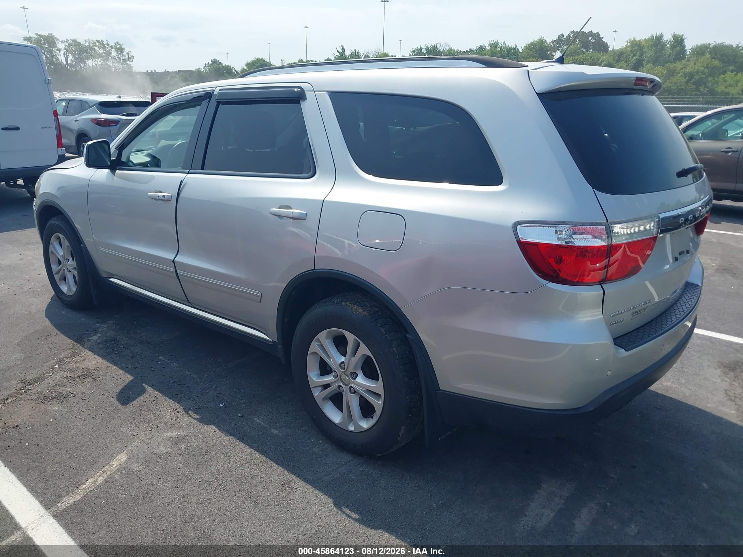2012 Dodge Durango Crew Silver vin: 1C4RDJDG9CC337486