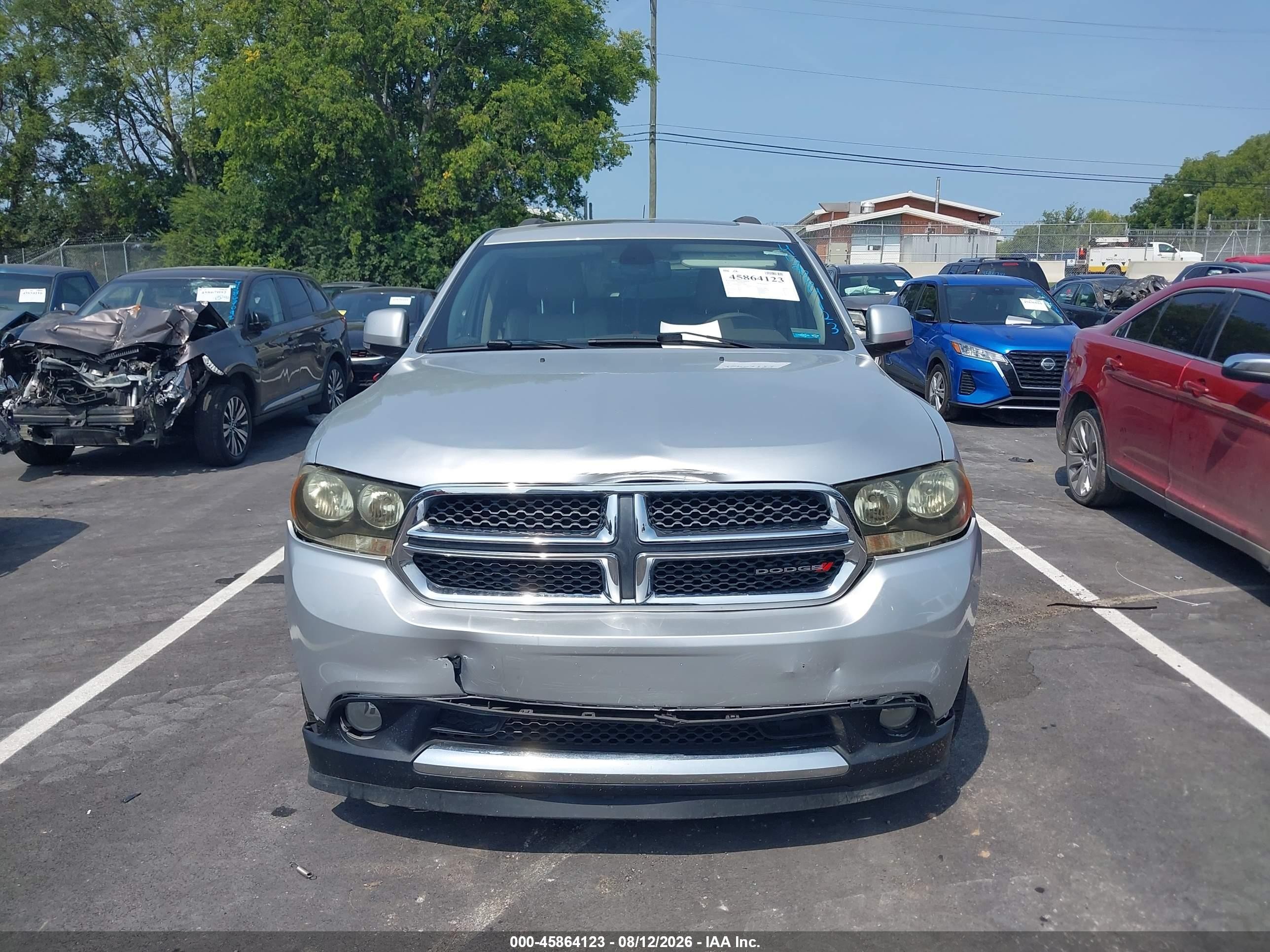 2012 Dodge Durango Crew Silver vin: 1C4RDJDG9CC337486
