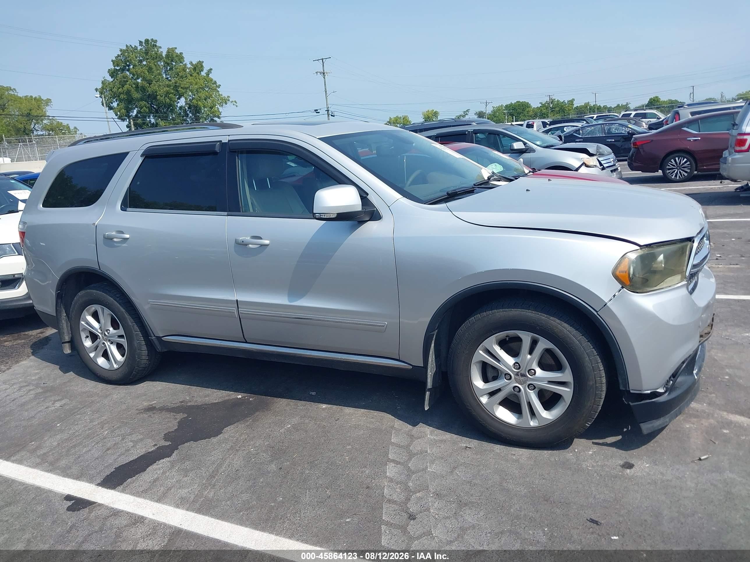 2012 Dodge Durango Crew Silver vin: 1C4RDJDG9CC337486