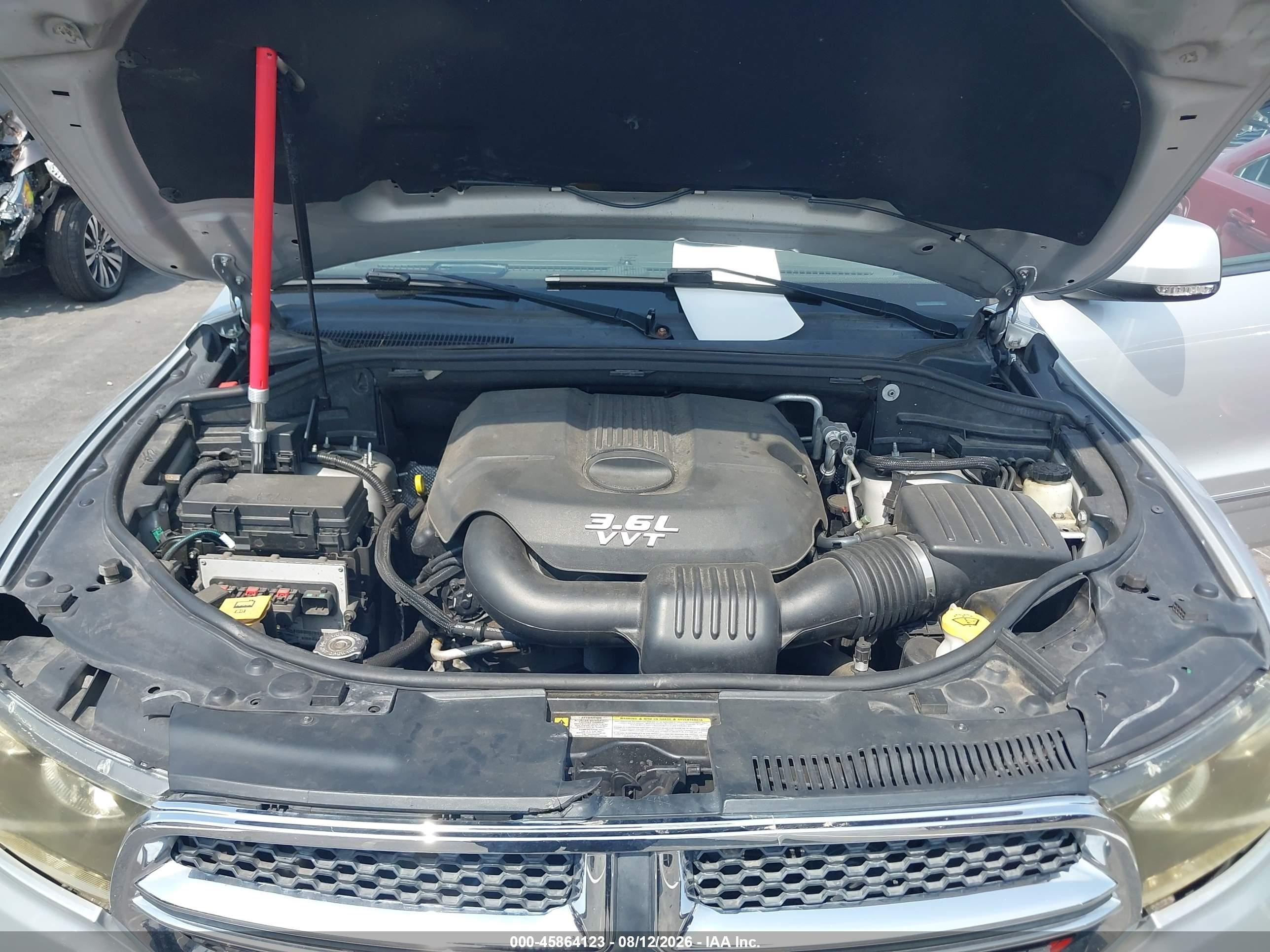 2012 Dodge Durango Crew Silver vin: 1C4RDJDG9CC337486