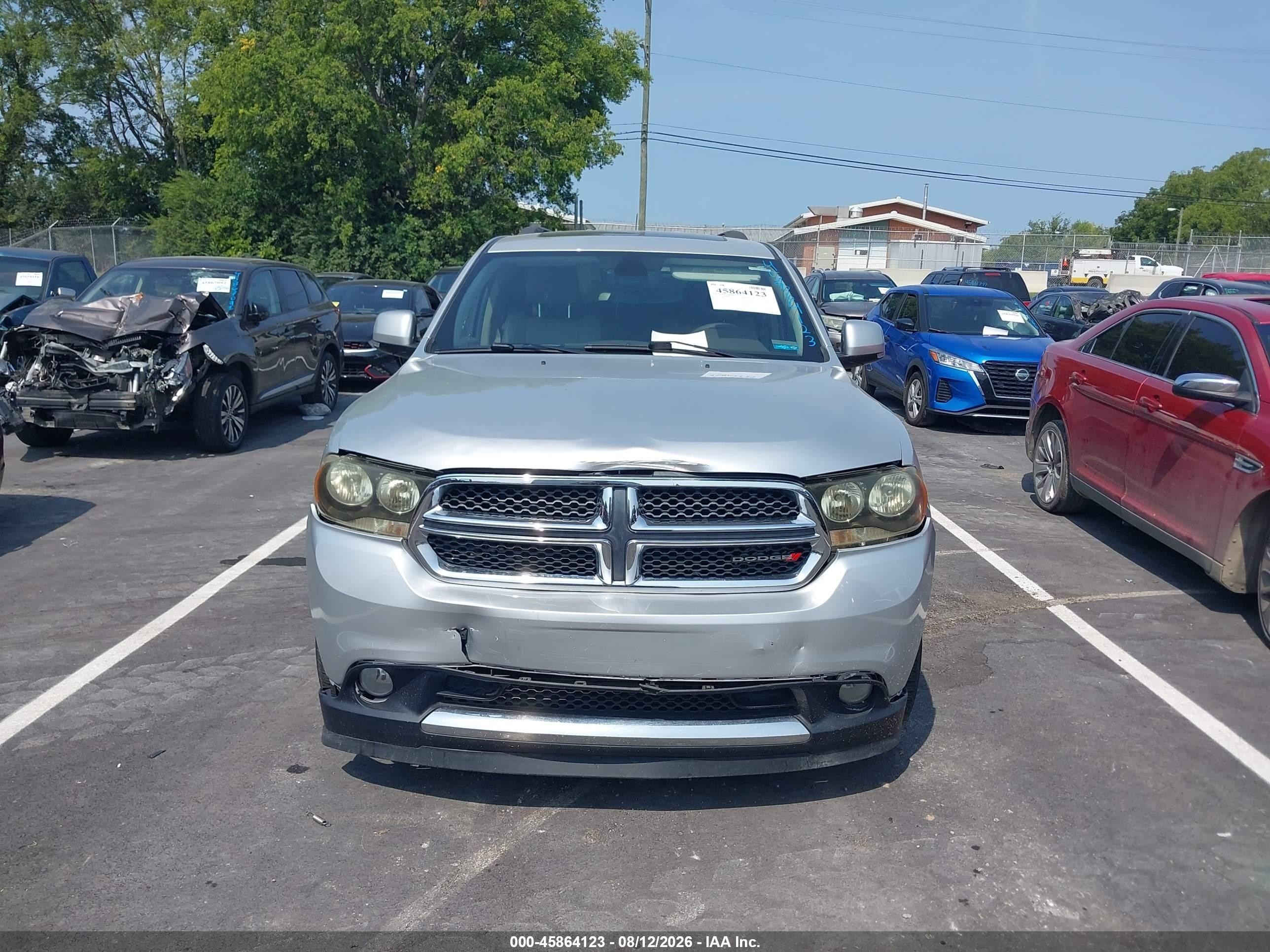 2012 Dodge Durango Crew Silver vin: 1C4RDJDG9CC337486