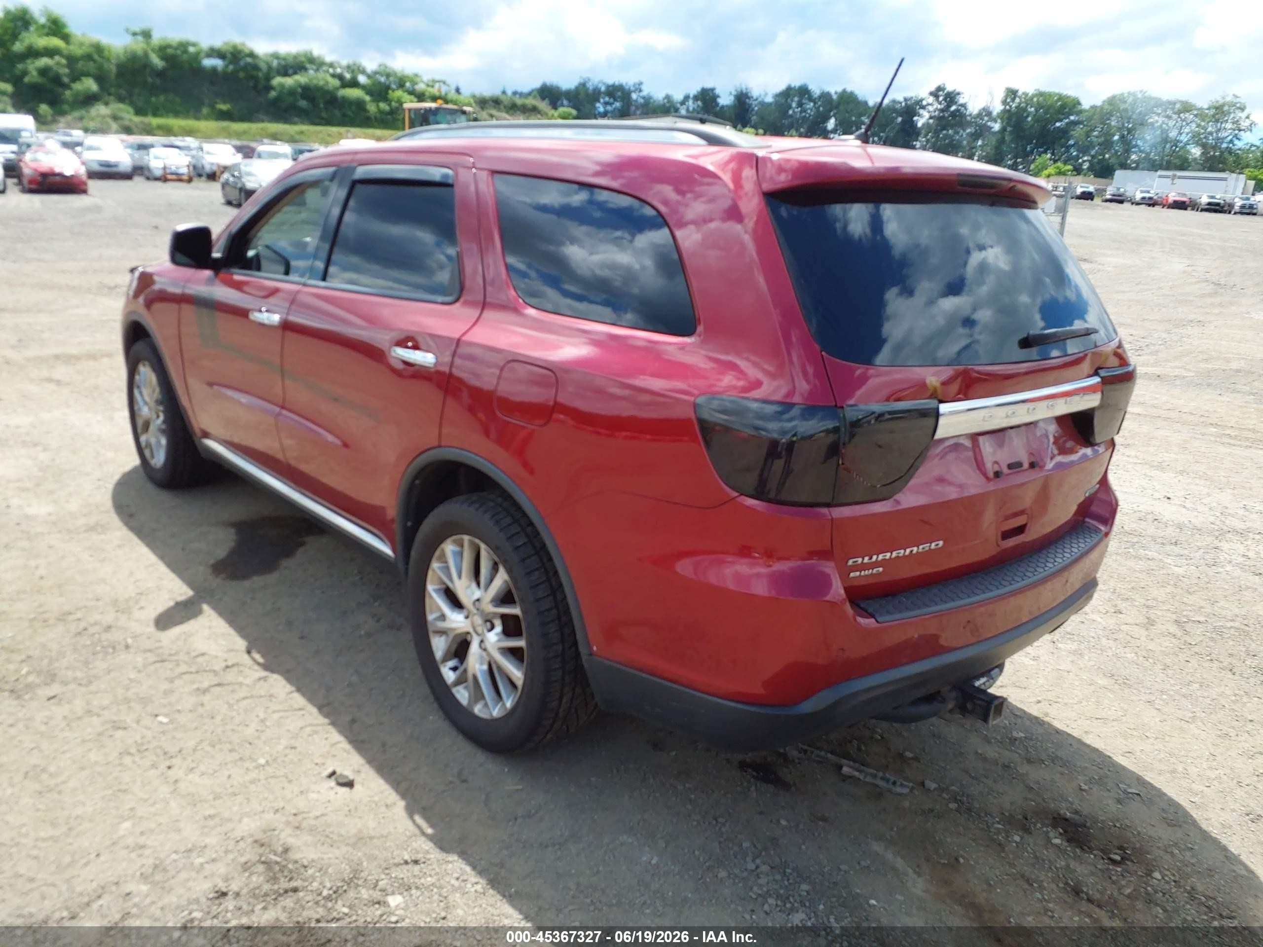2013 Dodge Durango Crew Red vin: 1C4RDJDG9DC540489