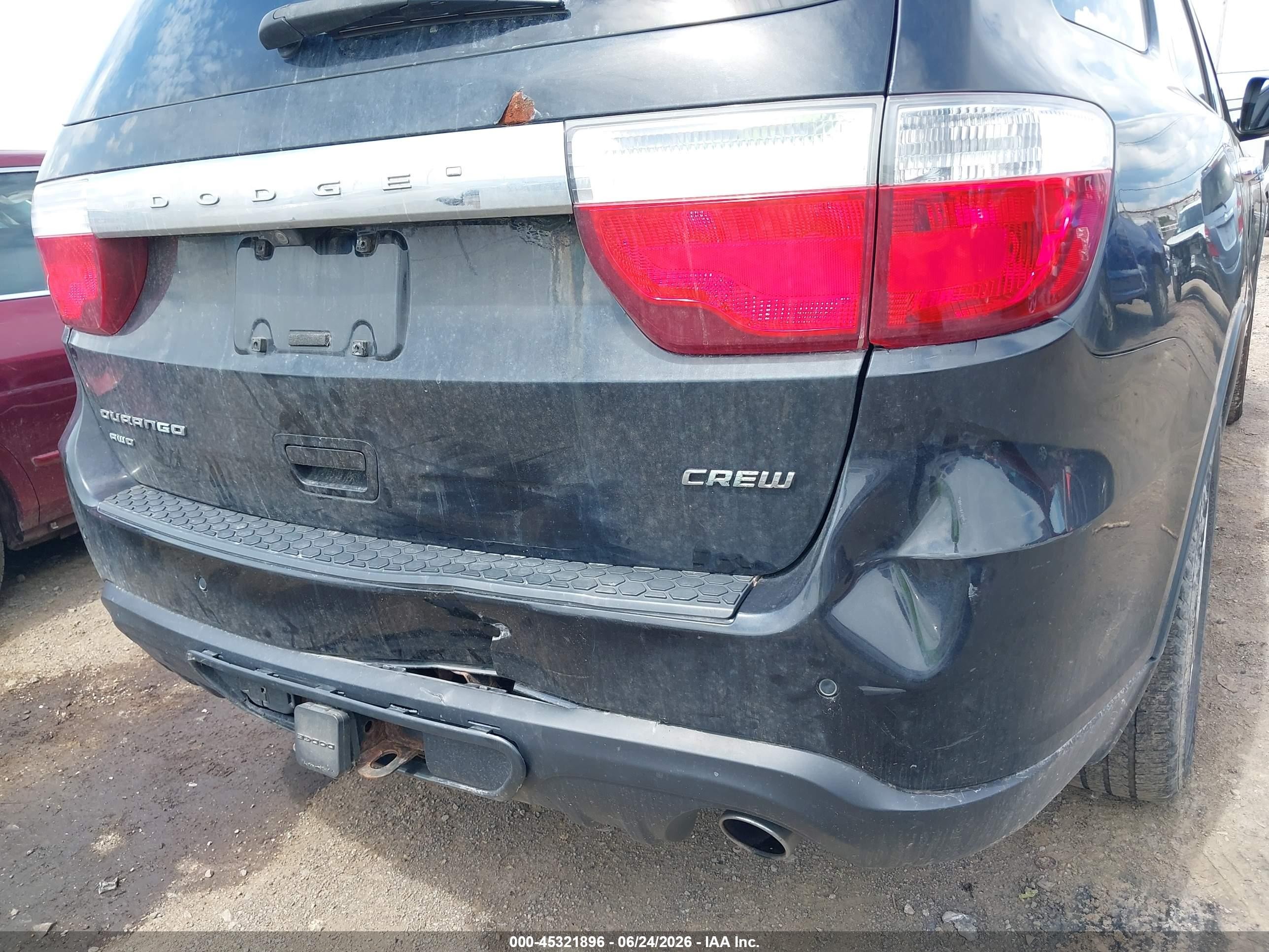 2013 Dodge Durango Crew Plus Black vin: 1C4RDJDG9DC578109