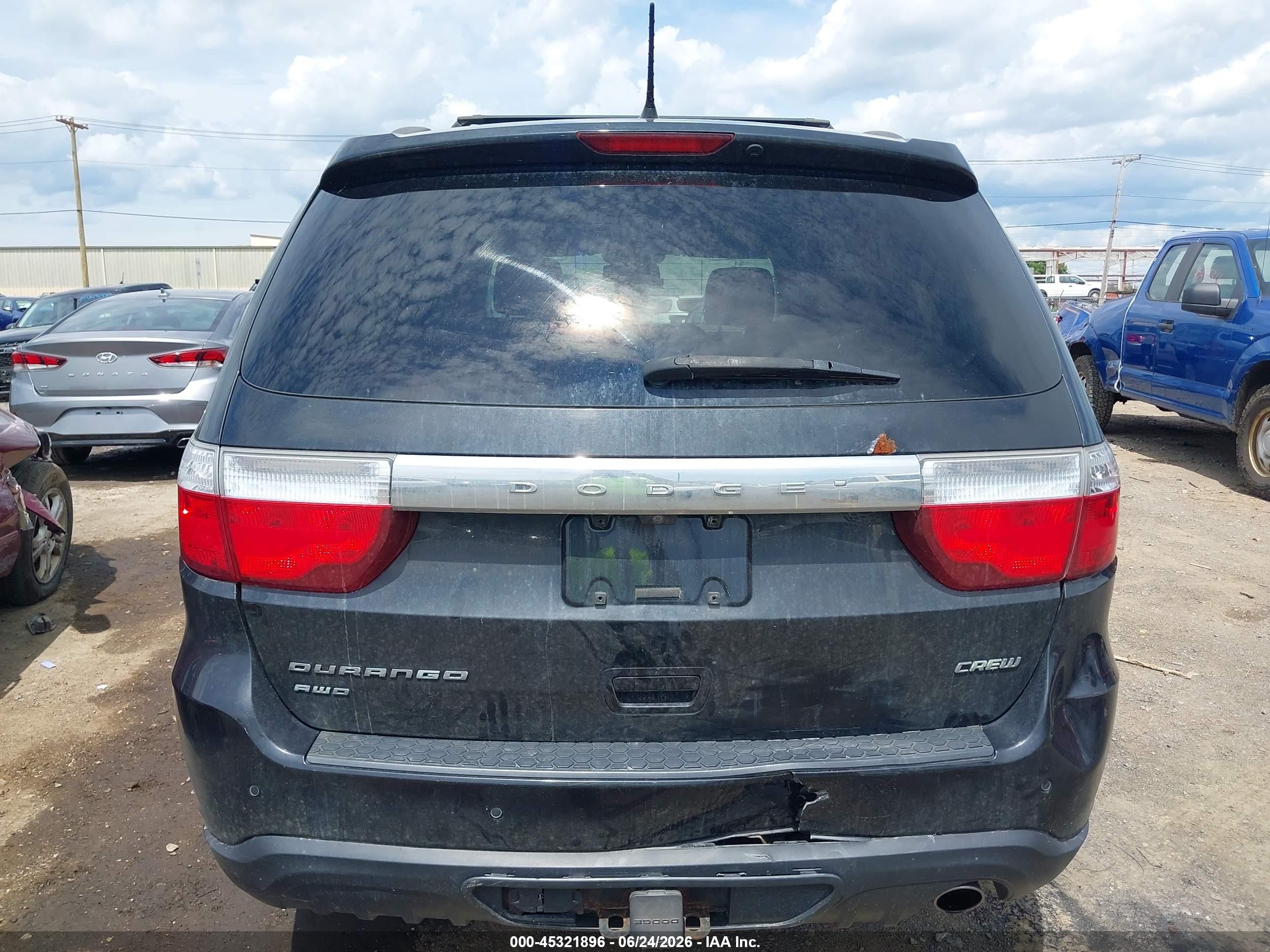2013 Dodge Durango Crew Plus Black vin: 1C4RDJDG9DC578109