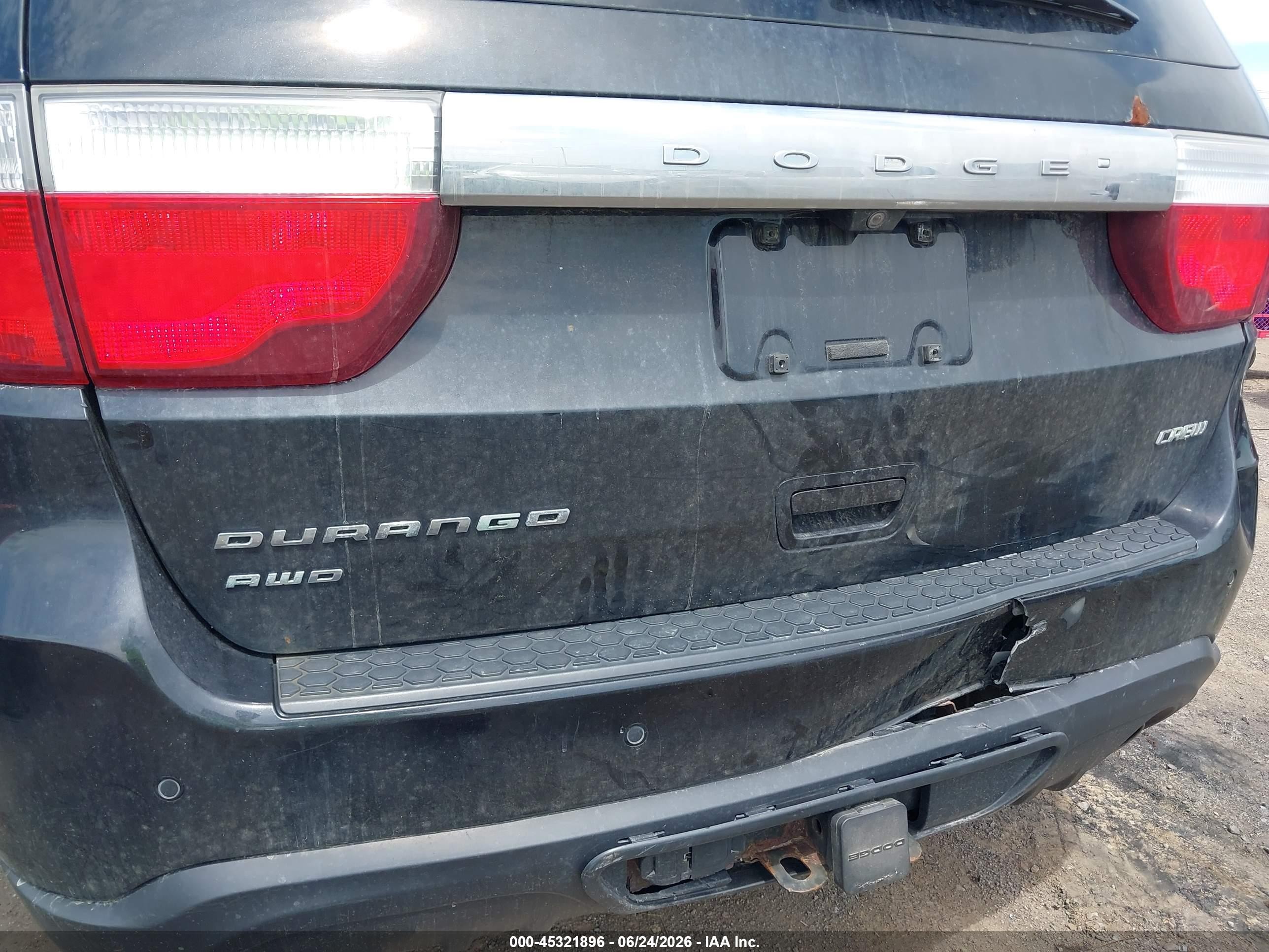 2013 Dodge Durango Crew Plus Black vin: 1C4RDJDG9DC578109