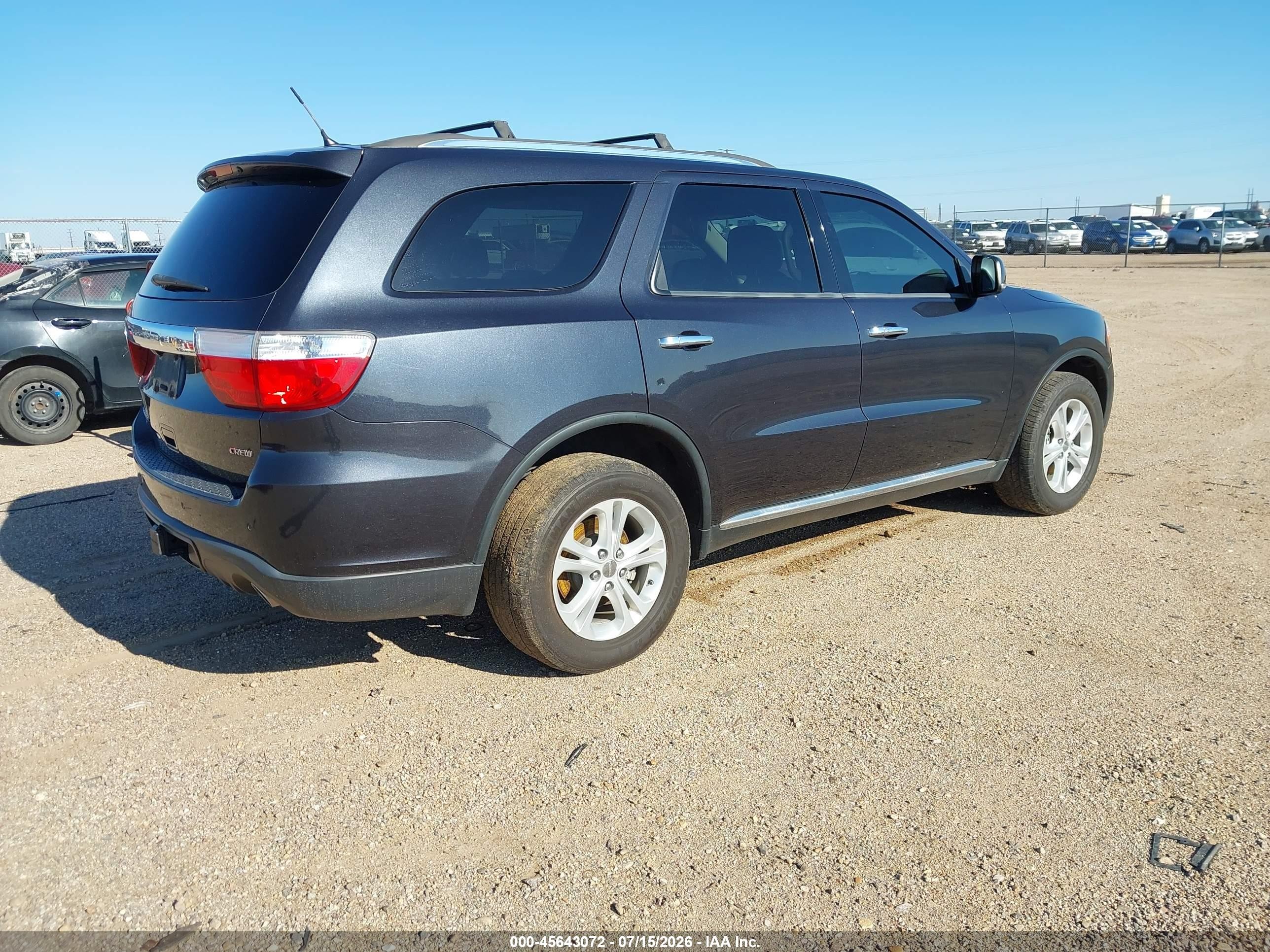 2013 Dodge Durango Crew Black vin: 1C4RDJDG9DC689744