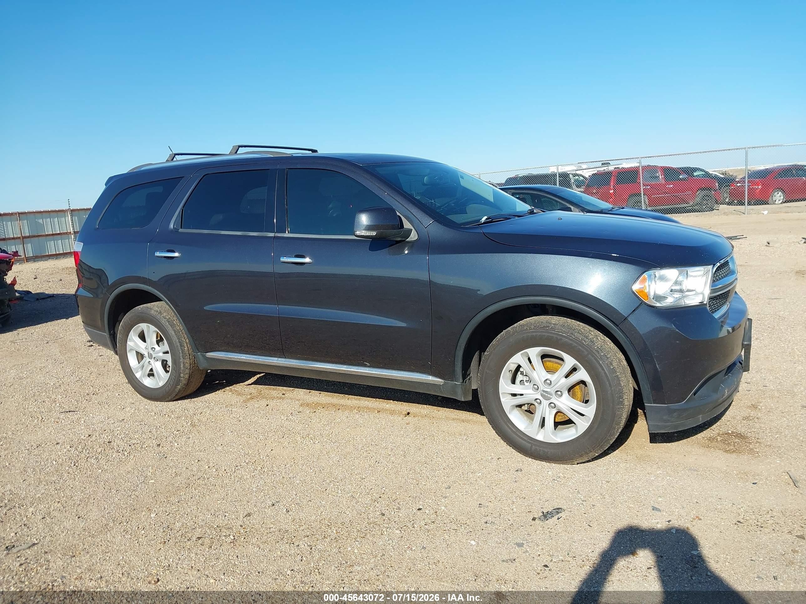 2013 Dodge Durango Crew Black vin: 1C4RDJDG9DC689744
