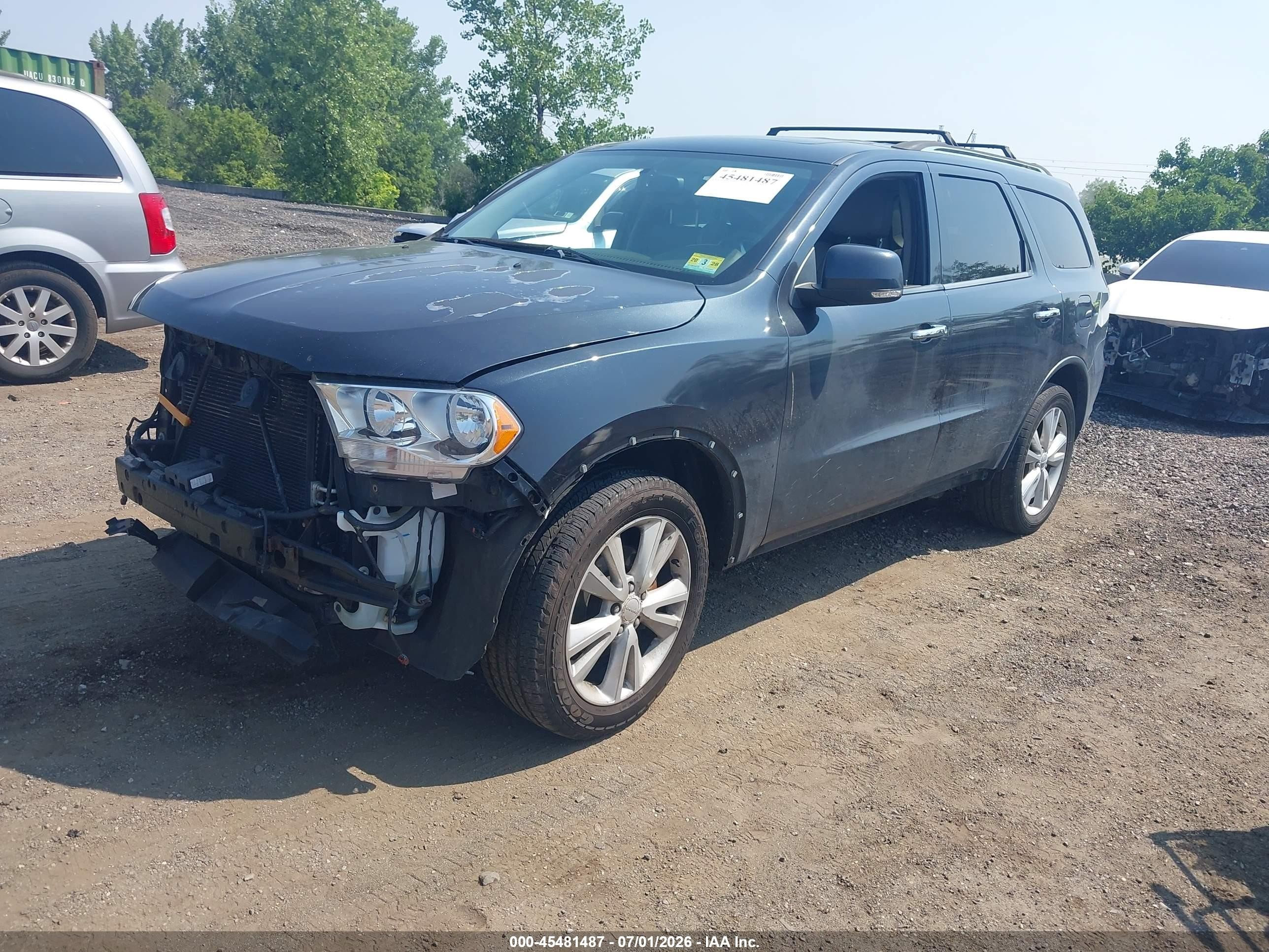 2013 Dodge Durango Crew Gray vin: 1C4RDJDG9DC693535
