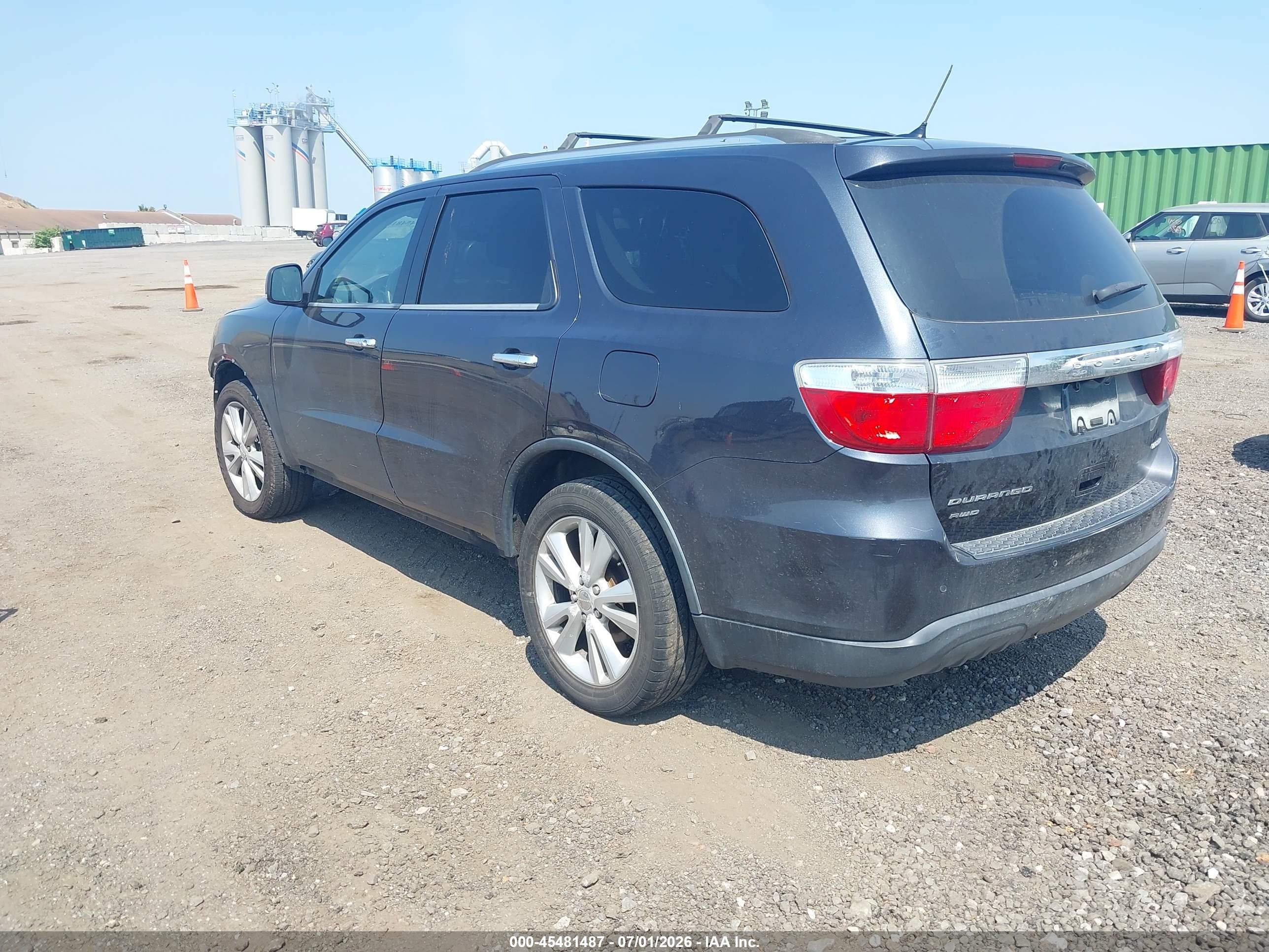 2013 Dodge Durango Crew Gray vin: 1C4RDJDG9DC693535