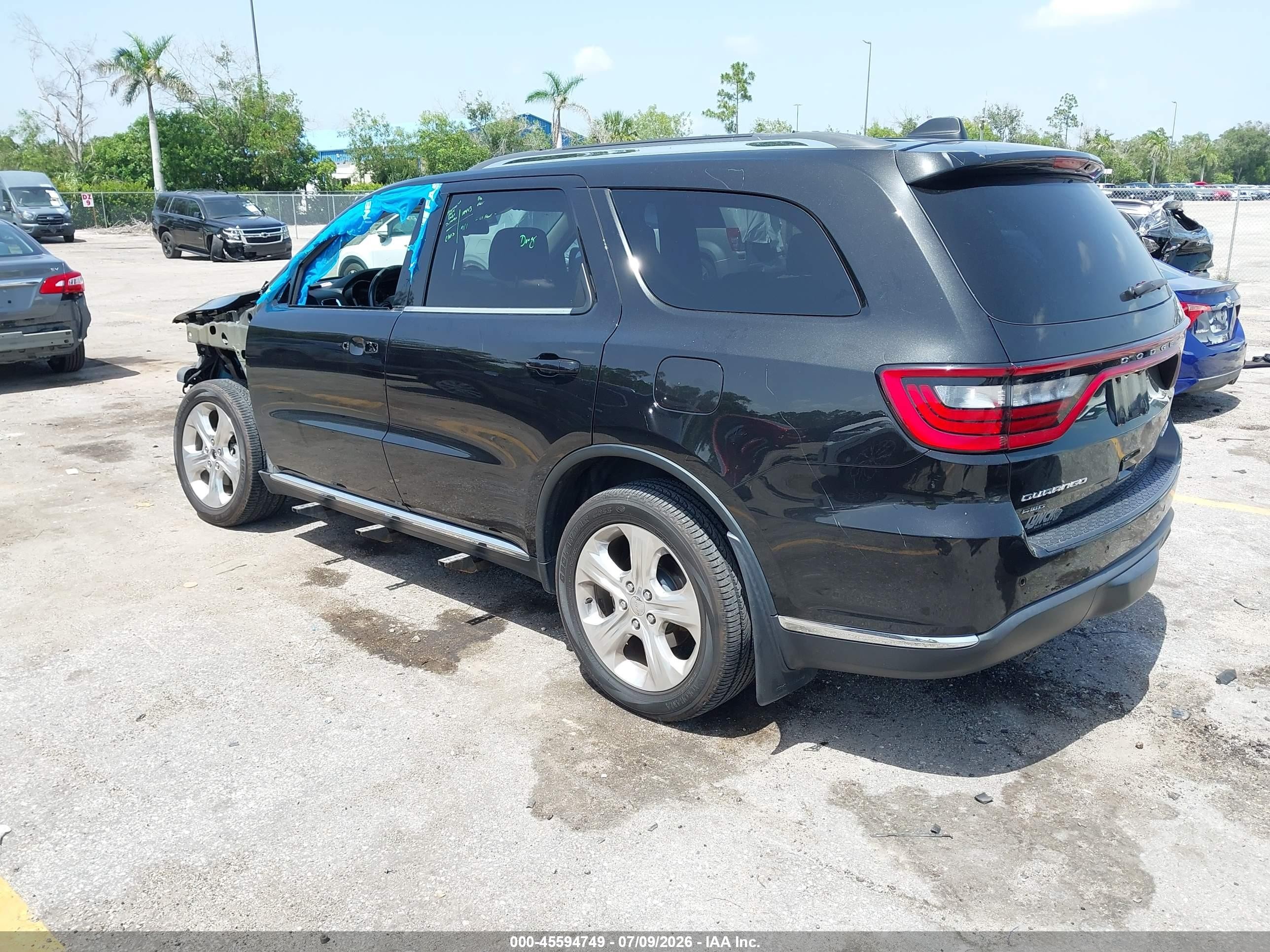 2014 Dodge Durango Limited Черный vin: 1C4RDJDG9EC323154
