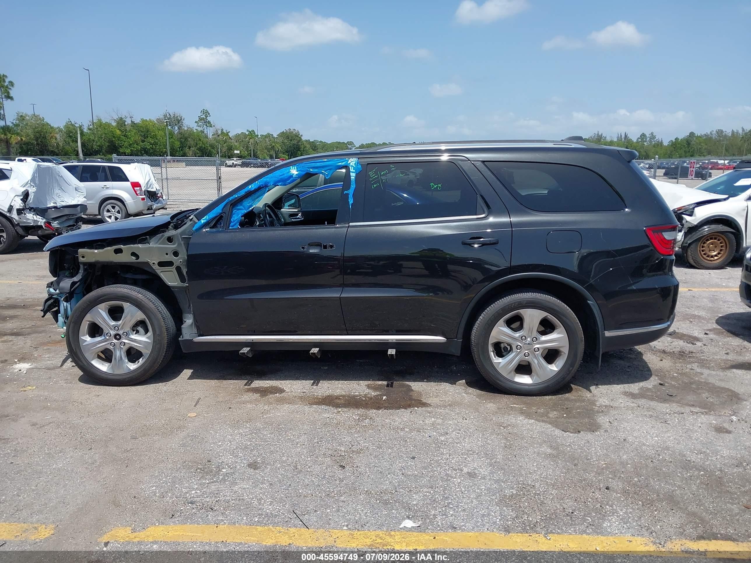 2014 Dodge Durango Limited Черный vin: 1C4RDJDG9EC323154
