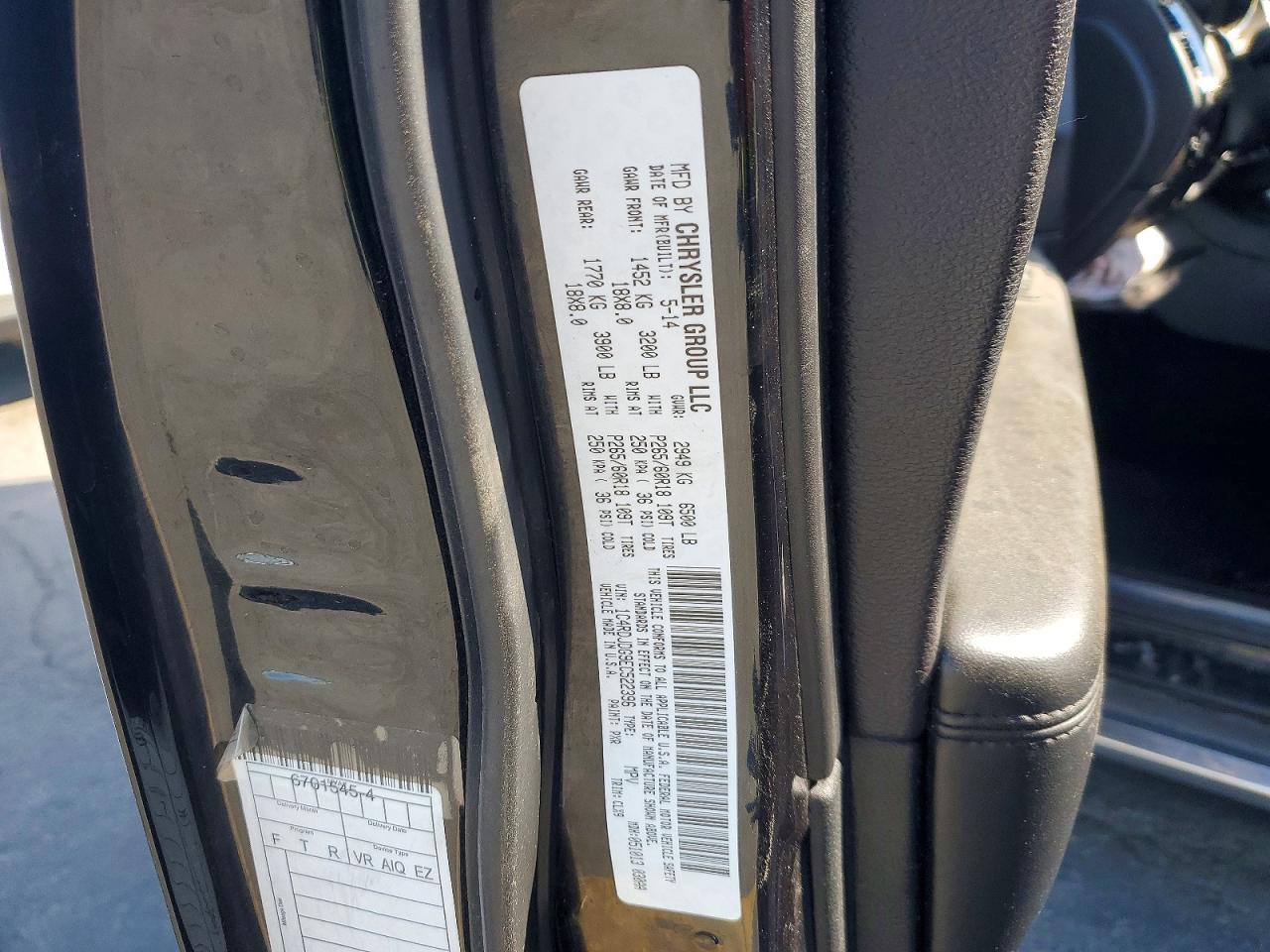 2014 Dodge Durango Limited Черный vin: 1C4RDJDG9EC522396