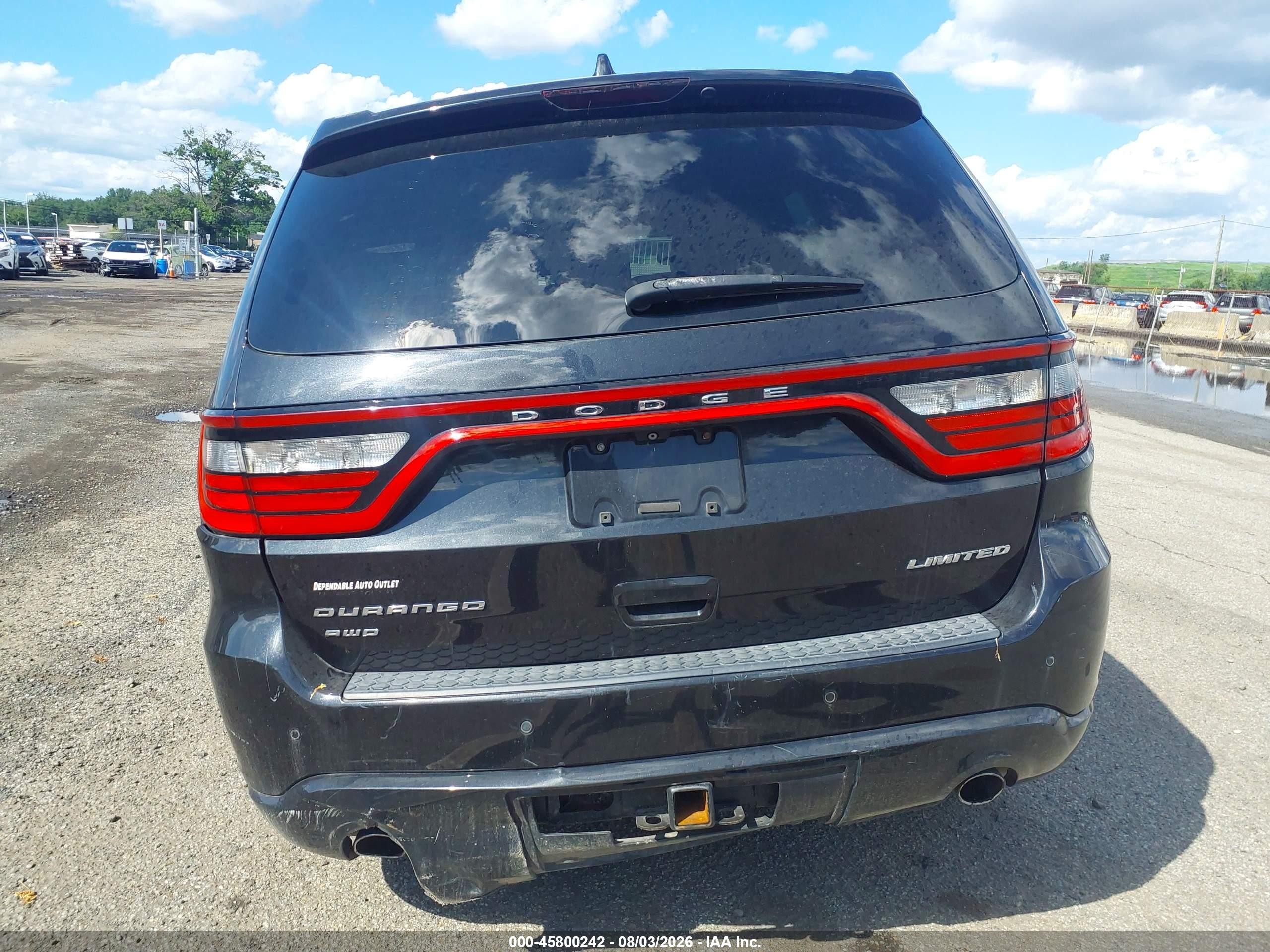 2015 Dodge Durango Limited Black vin: 1C4RDJDG9FC105961