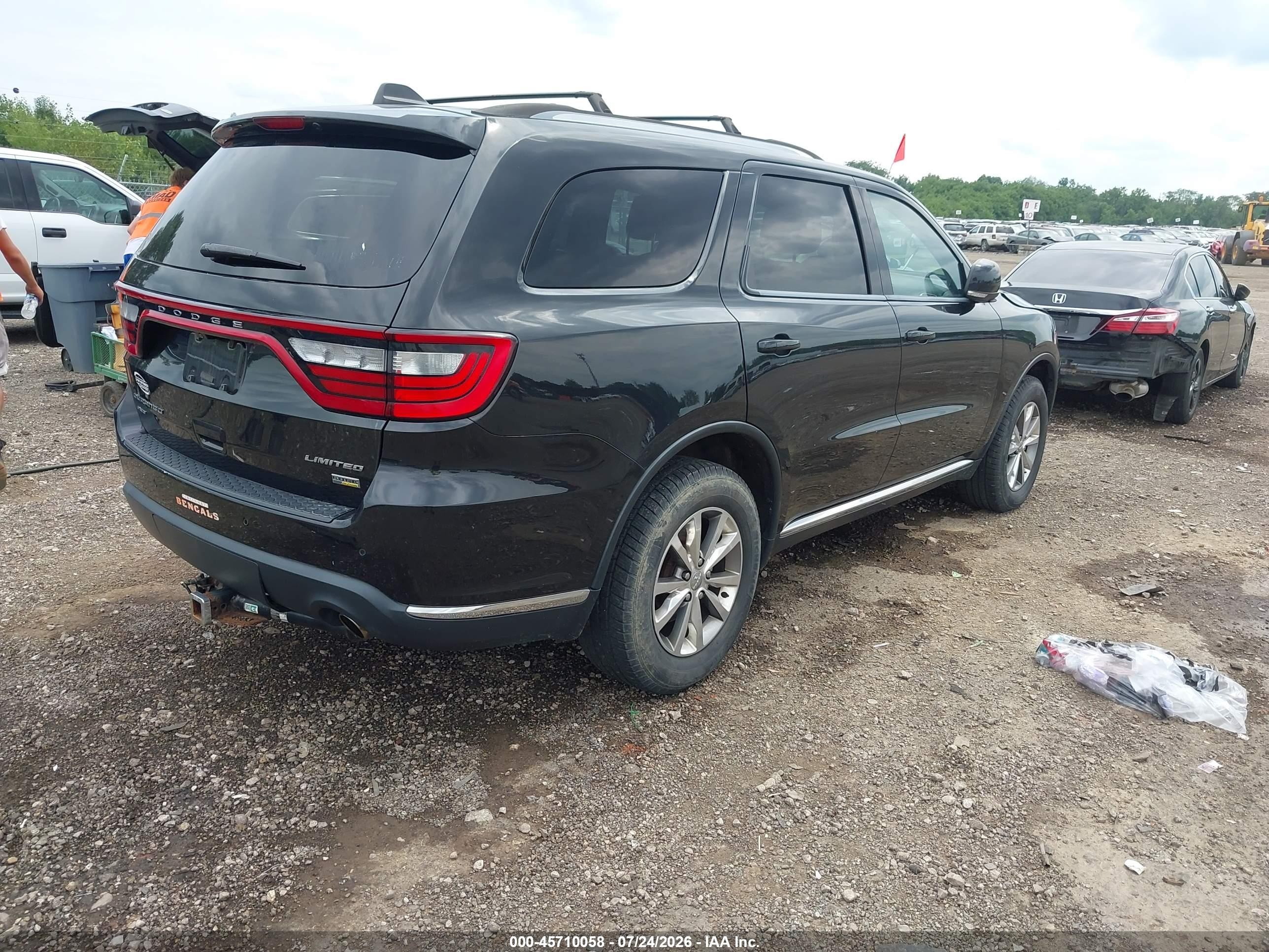 2015 Dodge Durango Limited Черный vin: 1C4RDJDG9FC740596