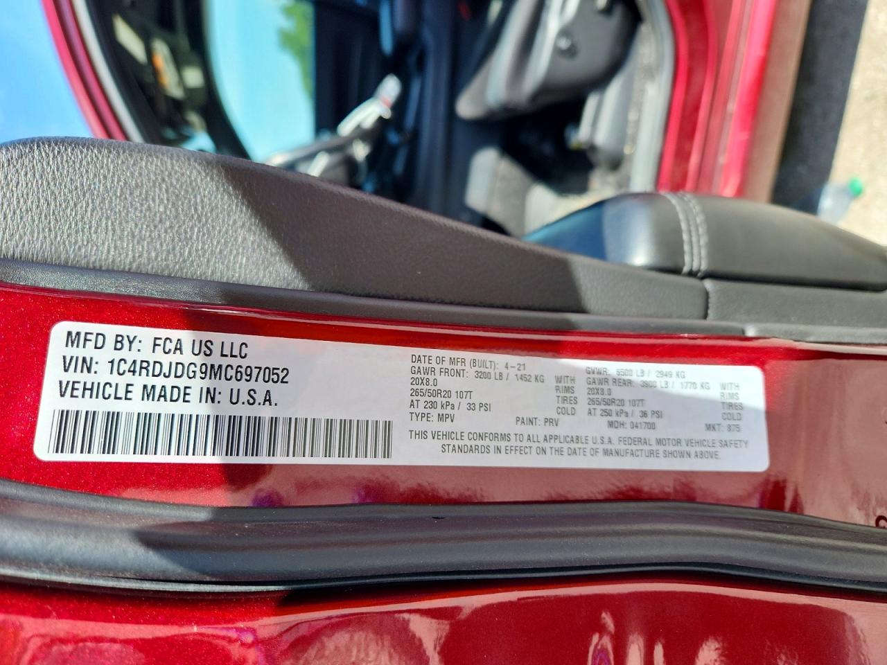 2021 Dodge Durango Gt Maroon vin: 1C4RDJDG9MC697052