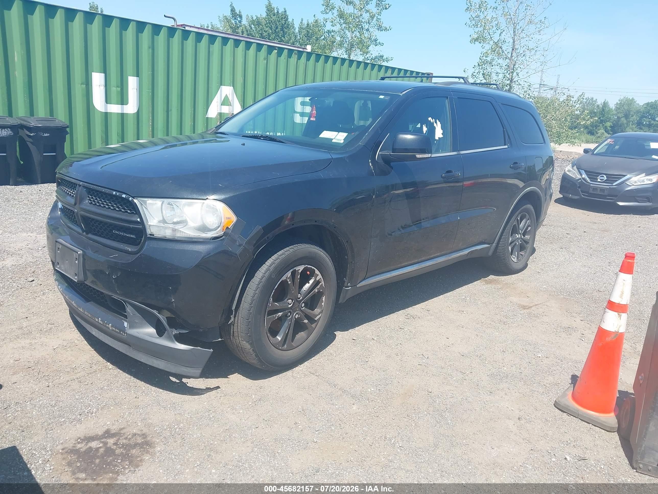 2012 Dodge Durango Crew Black vin: 1C4RDJDGXCC113885