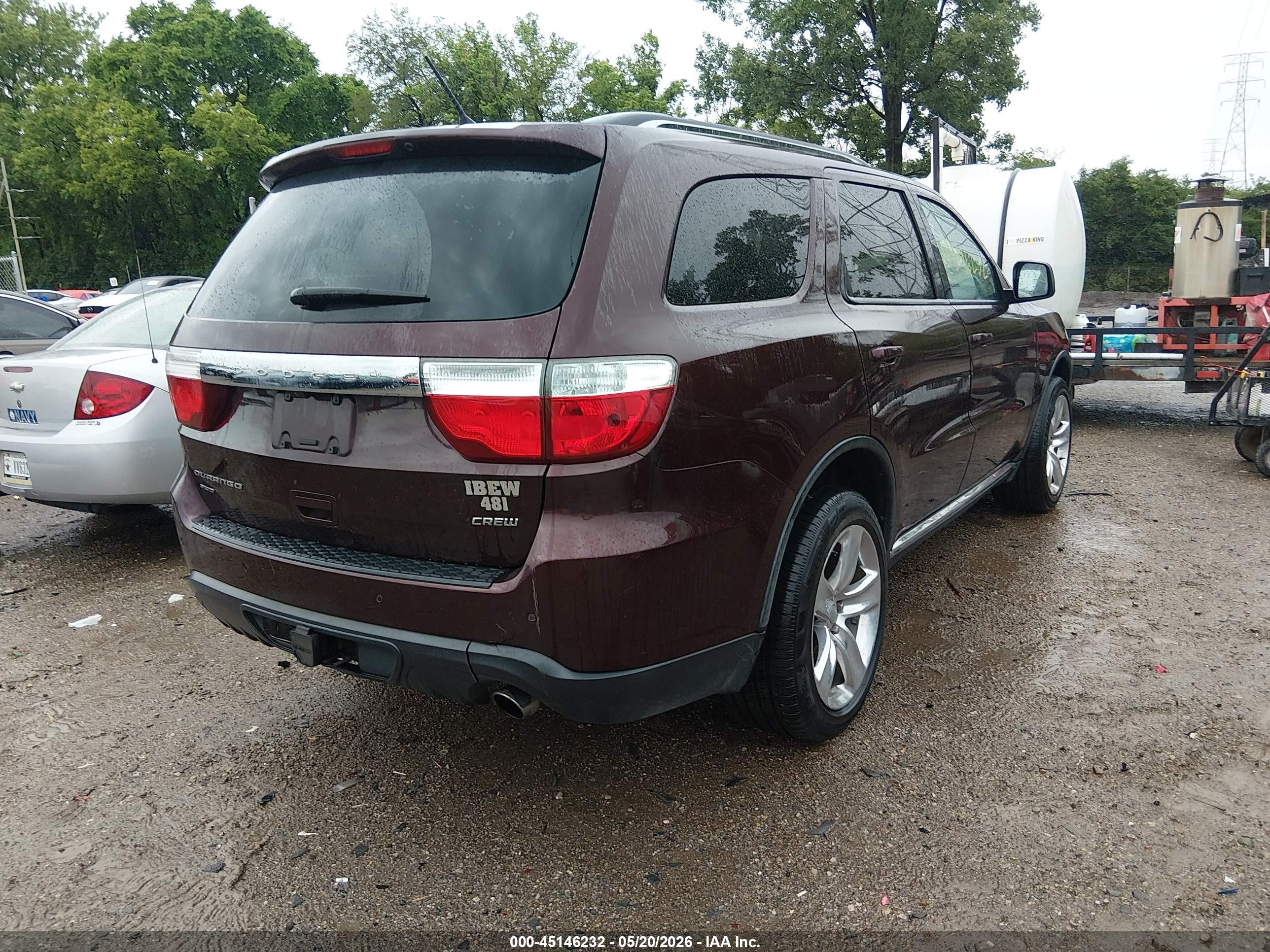 2012 Dodge Durango Crew Red vin: 1C4RDJDGXCC337268
