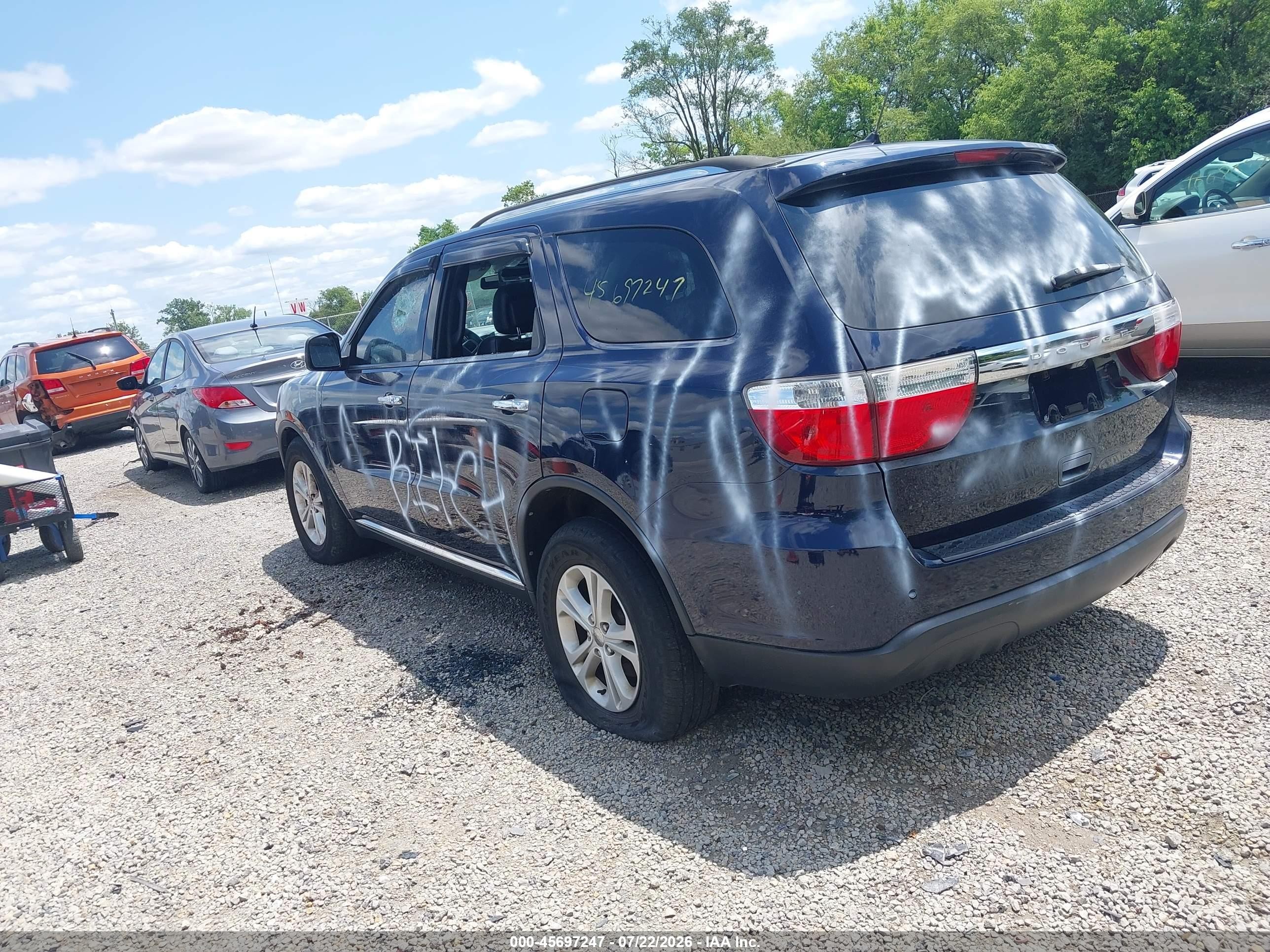 2013 Dodge Durango Crew Синий vin: 1C4RDJDGXDC616558