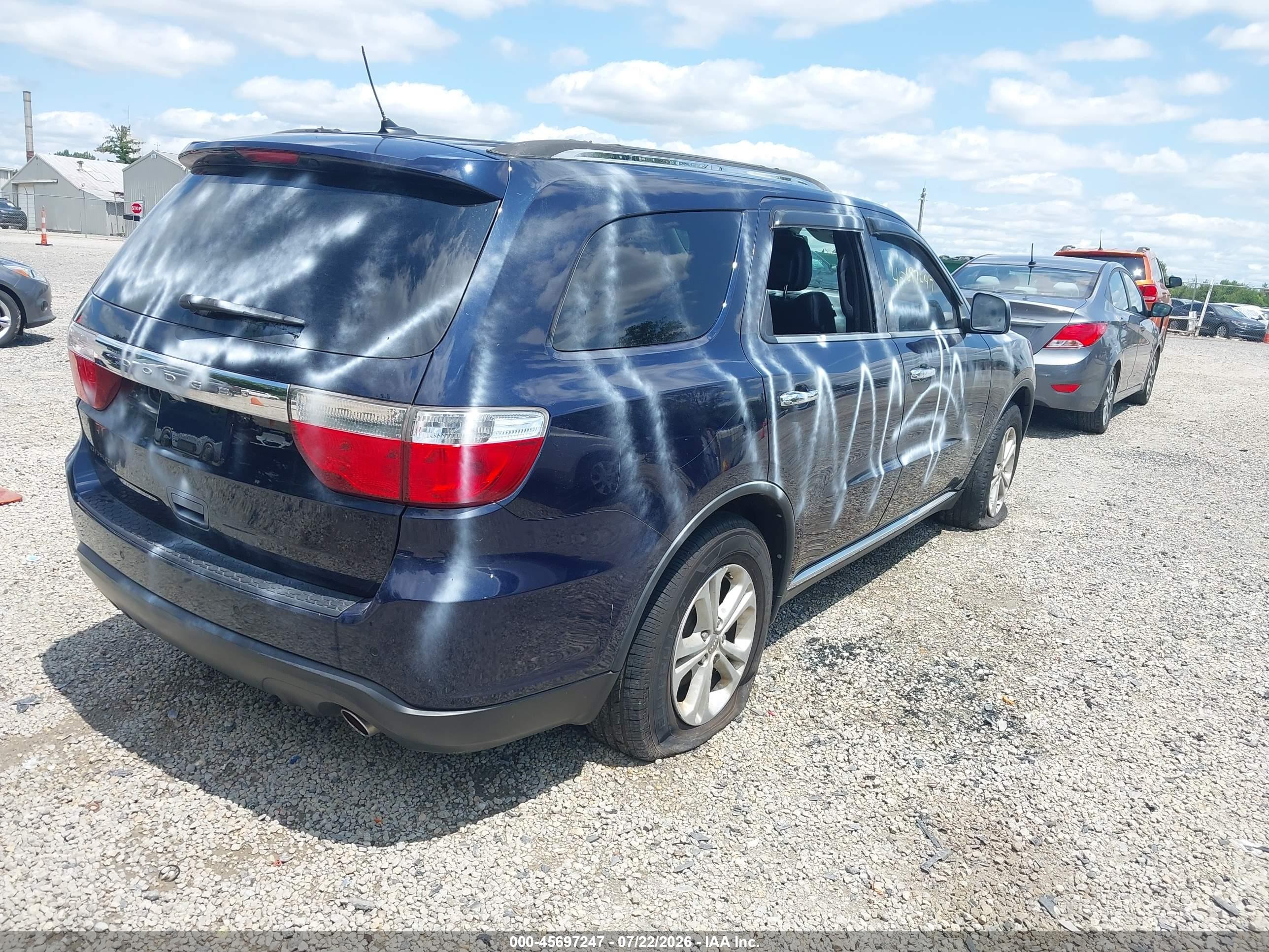 2013 Dodge Durango Crew Синий vin: 1C4RDJDGXDC616558