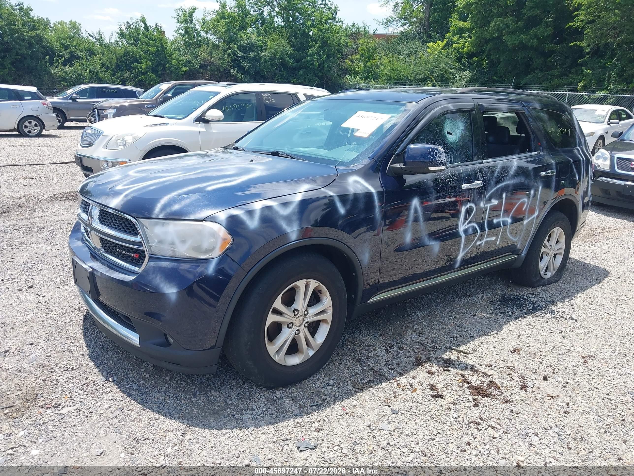 2013 Dodge Durango Crew Синий vin: 1C4RDJDGXDC616558