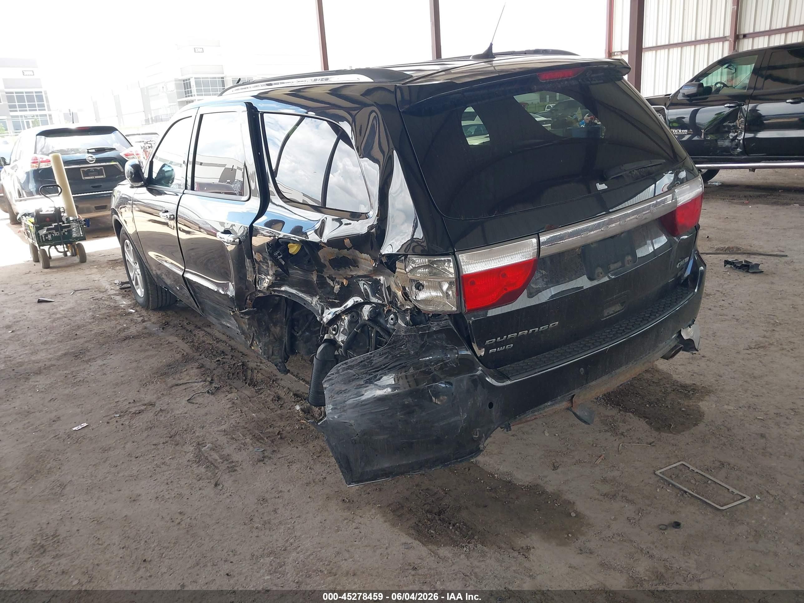 2013 Dodge Durango Crew Black vin: 1C4RDJDGXDC657482