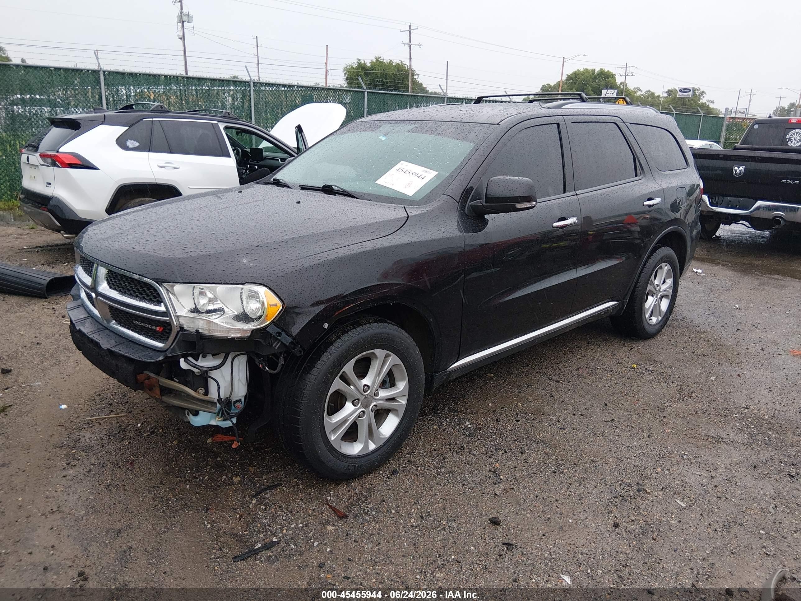 2013 Dodge Durango Crew Black vin: 1C4RDJDGXDC673357