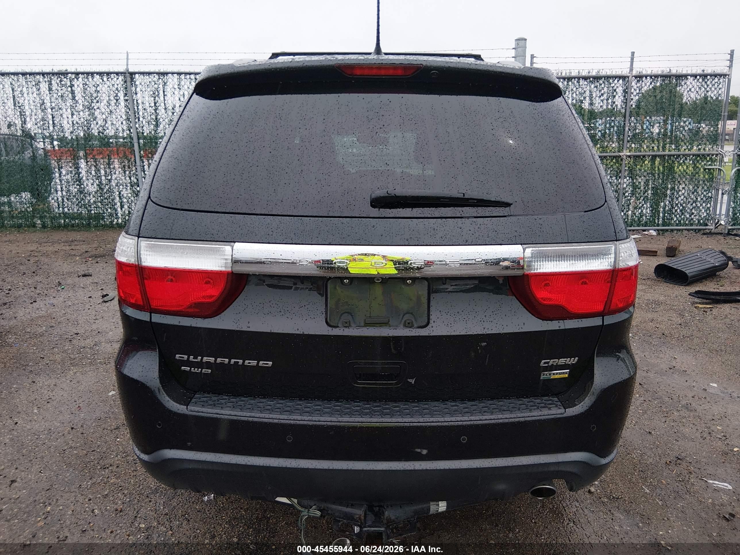 2013 Dodge Durango Crew Black vin: 1C4RDJDGXDC673357