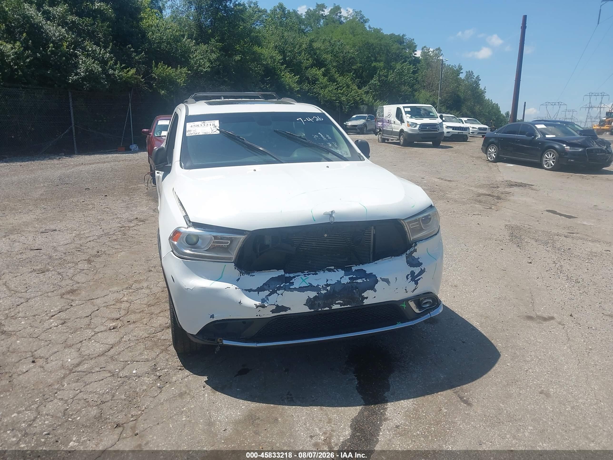 2014 Dodge Durango Limited White vin: 1C4RDJDGXEC449992