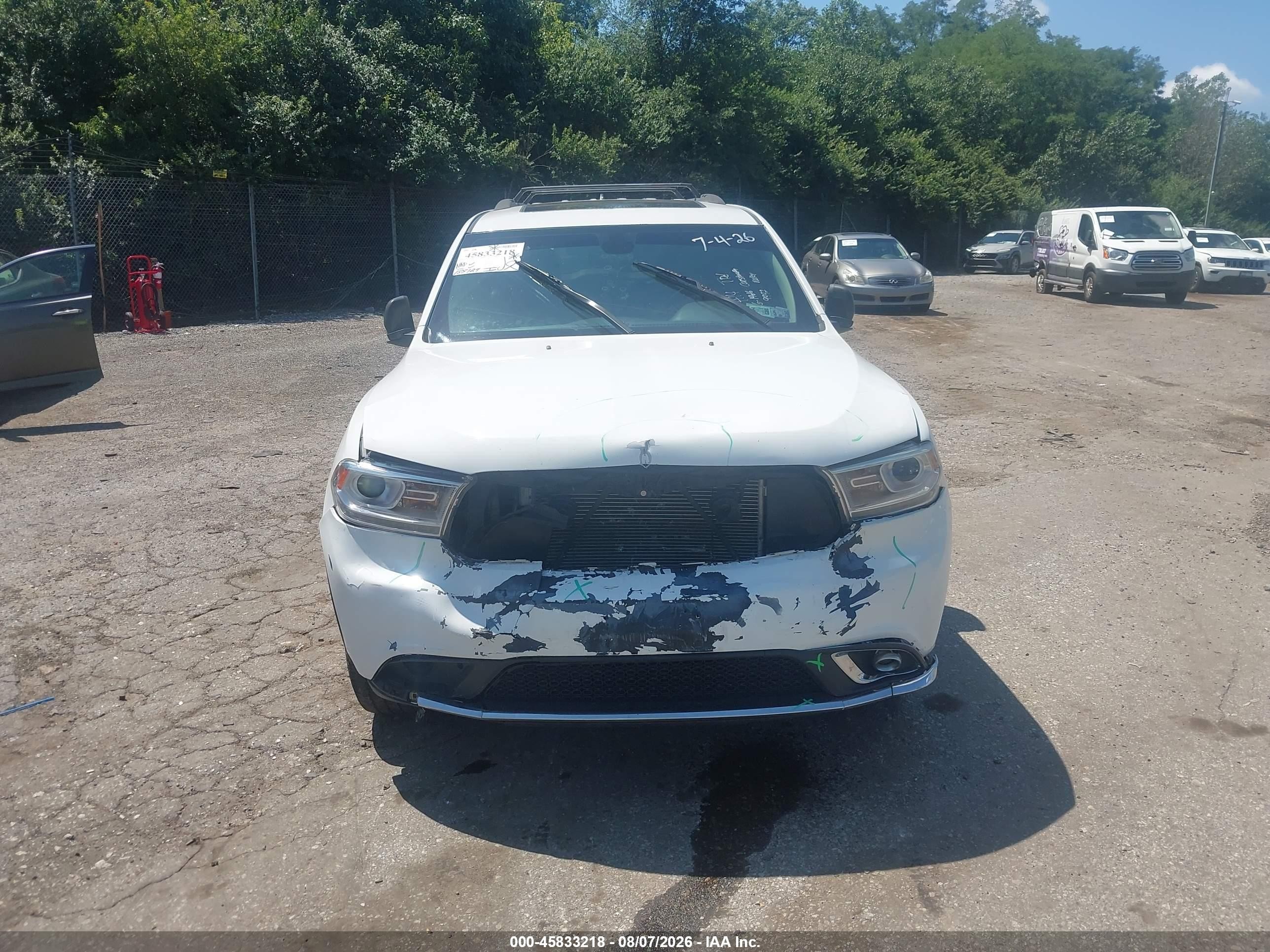2014 Dodge Durango Limited White vin: 1C4RDJDGXEC449992