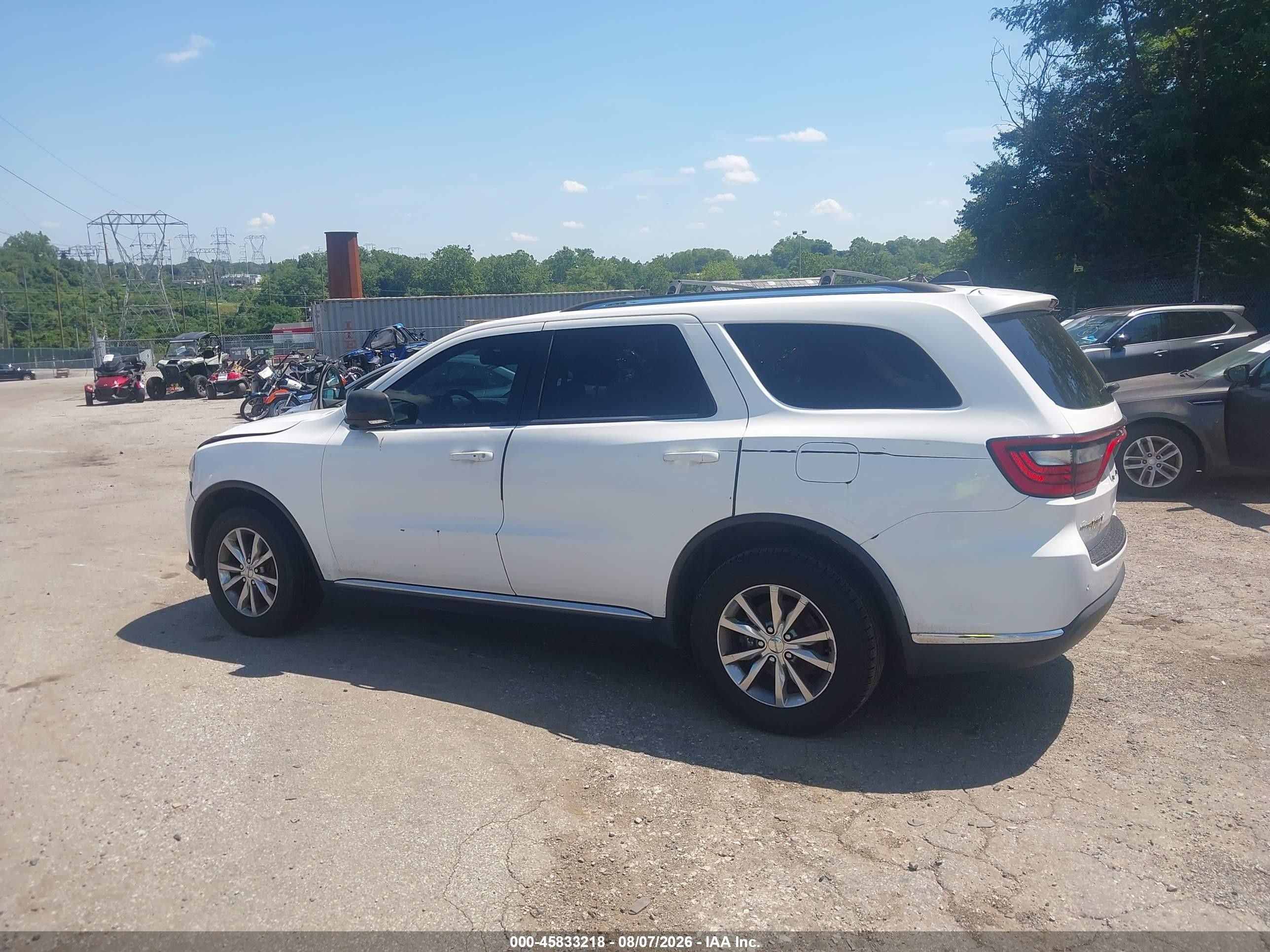 2014 Dodge Durango Limited White vin: 1C4RDJDGXEC449992