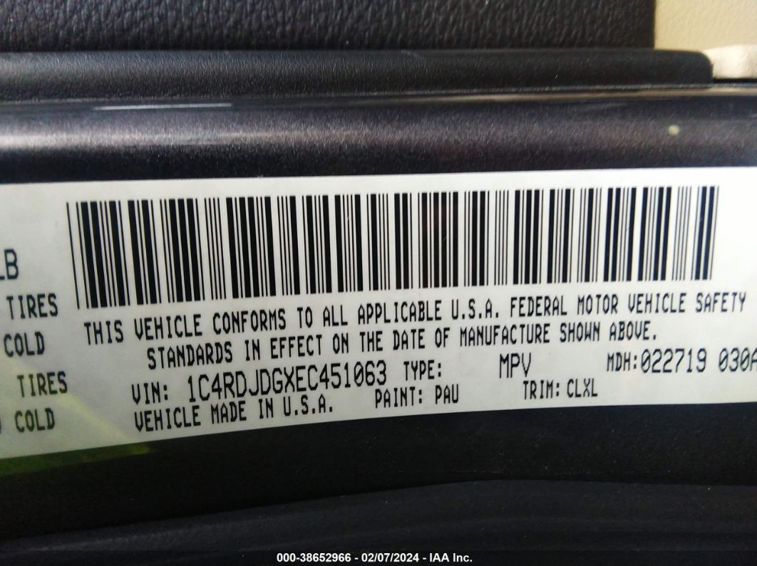 2014 Dodge Durango Limited Gray vin: 1C4RDJDGXEC451063