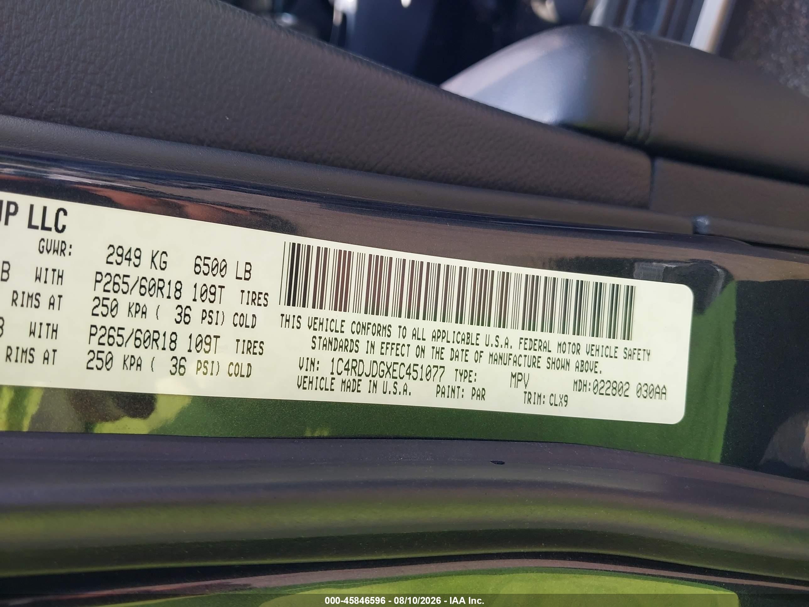 2014 Dodge Durango Limited Blue vin: 1C4RDJDGXEC451077