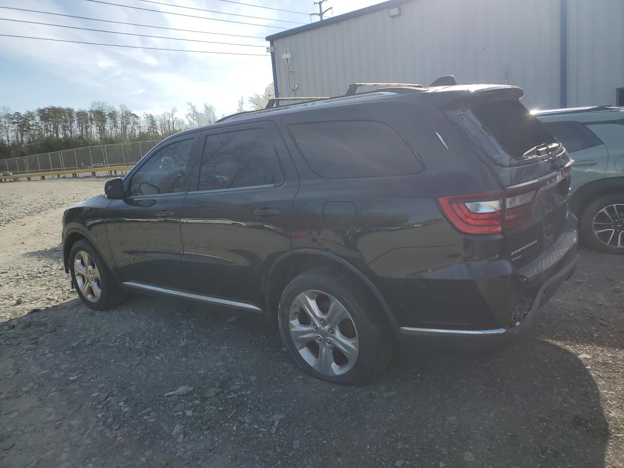 2014 Dodge Durango Limited Black vin: 1C4RDJDGXEC520690 Damage: Left Qtr Panel, Dent(S) W/ Paint Dmg, 11 To 12 Inches