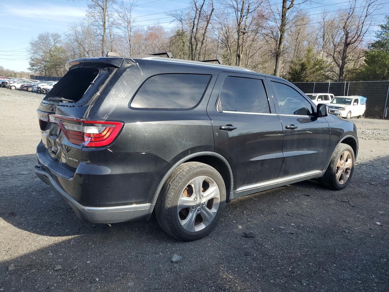 2014 Dodge Durango Limited Black vin: 1C4RDJDGXEC520690 Damage: Right Qtr Panel, Dent(S) W/ Paint Dmg, 1 To 2 Inches