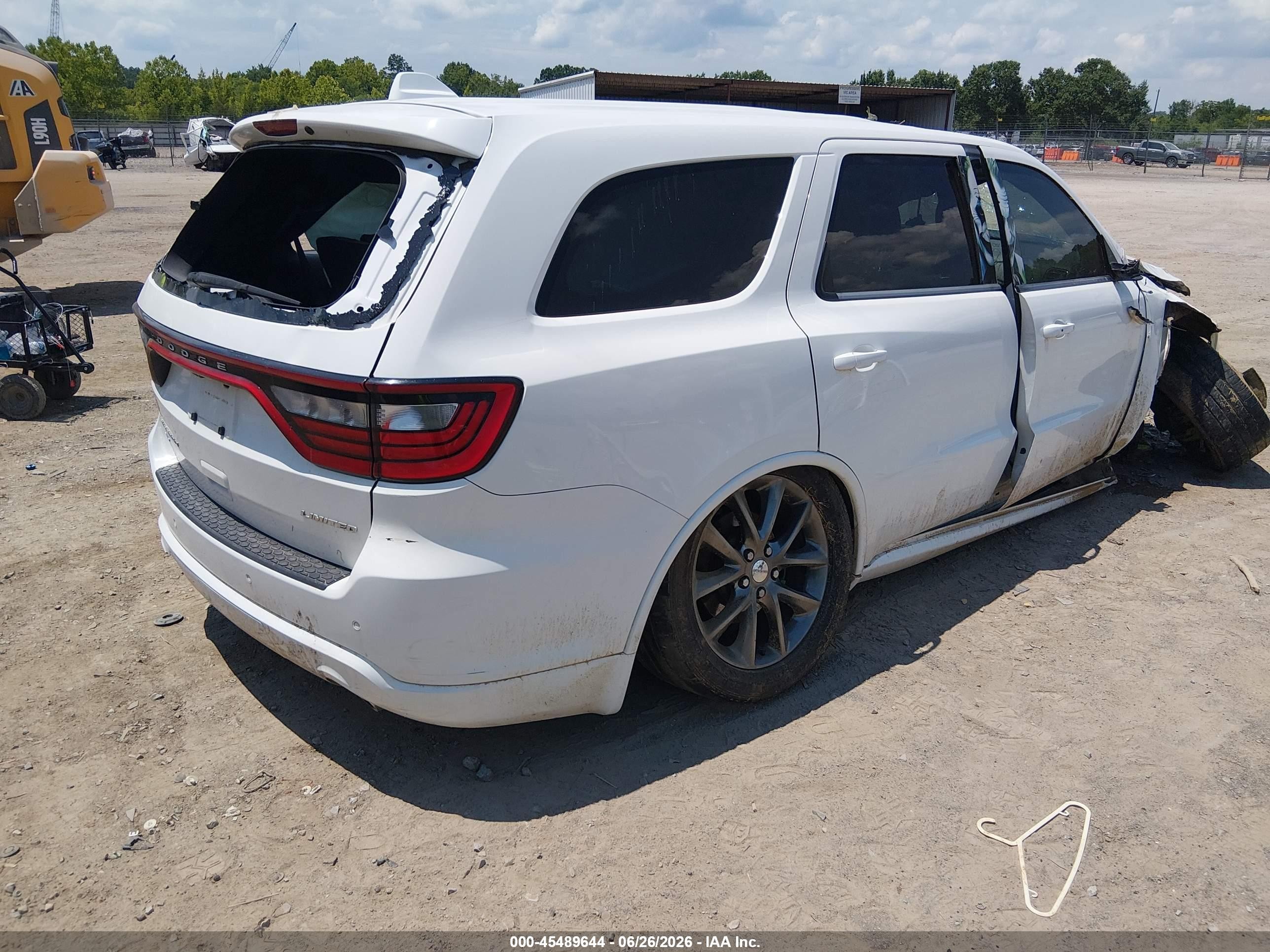 2014 Dodge Durango Limited White vin: 1C4RDJDGXEC971599
