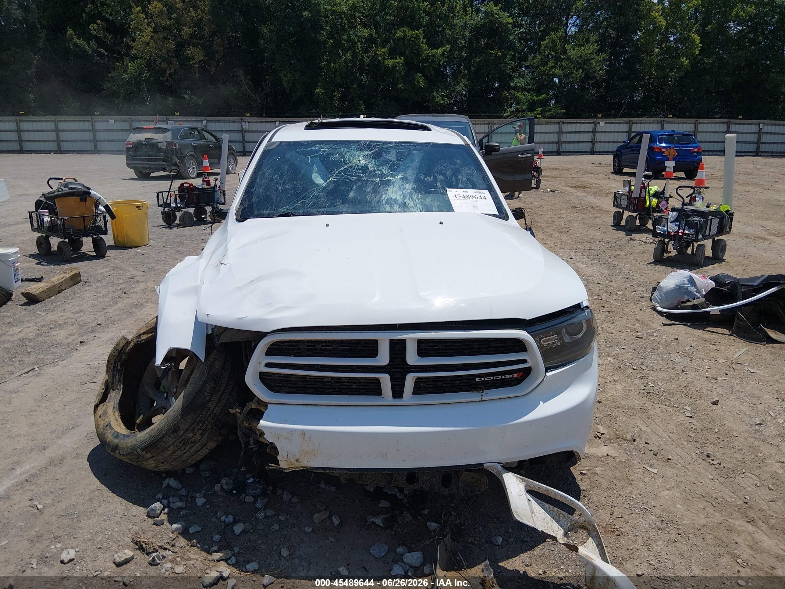 2014 Dodge Durango Limited White vin: 1C4RDJDGXEC971599