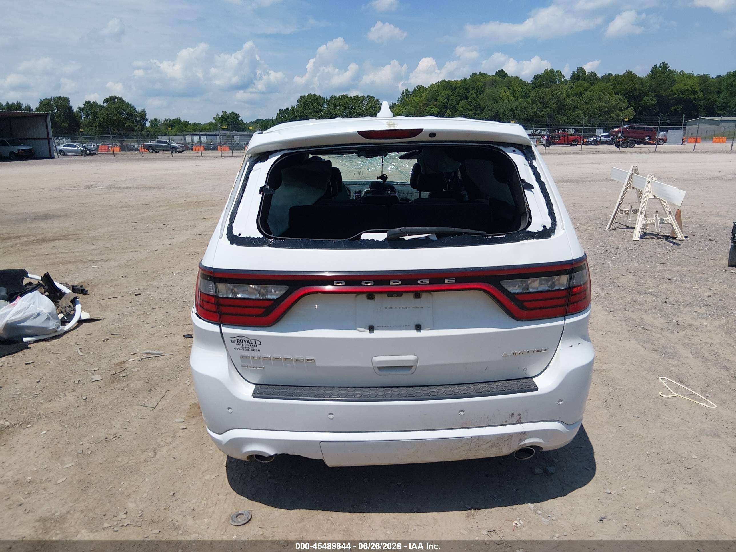 2014 Dodge Durango Limited White vin: 1C4RDJDGXEC971599