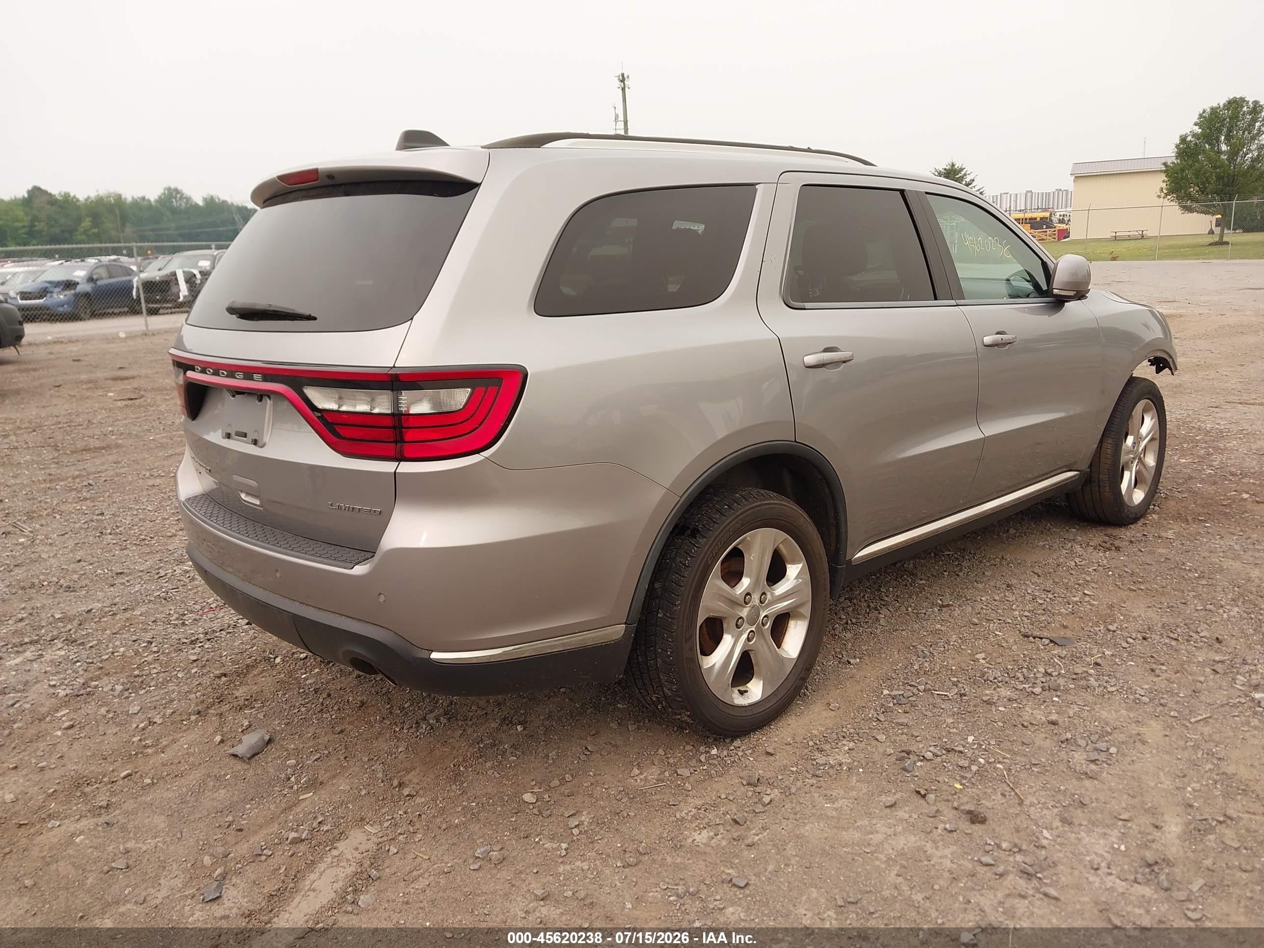 2014 Dodge Durango Limited Silver vin: 1C4RDJDGXEC973482