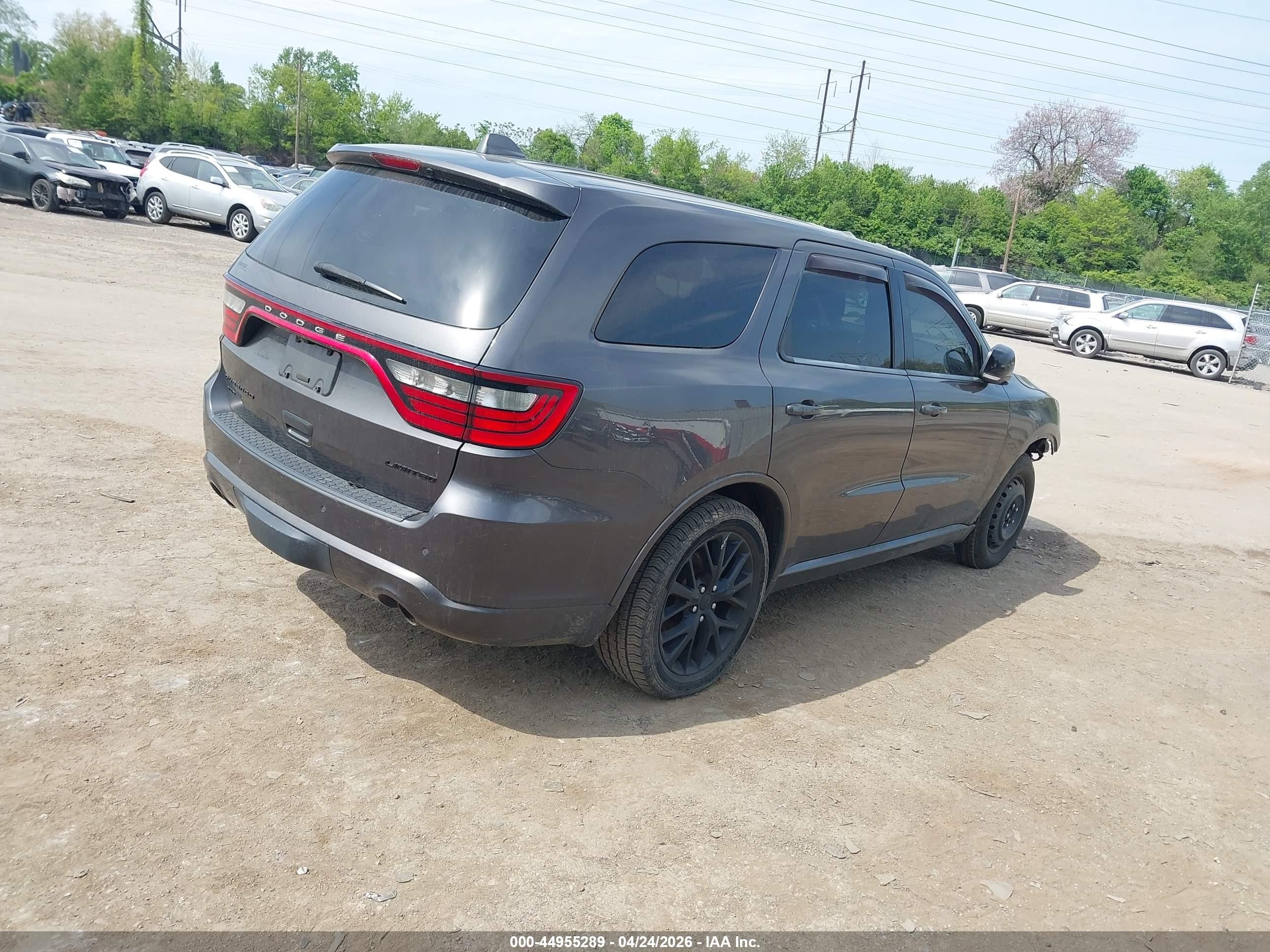 2015 Dodge Durango Limited Gray vin: 1C4RDJDGXFC843283