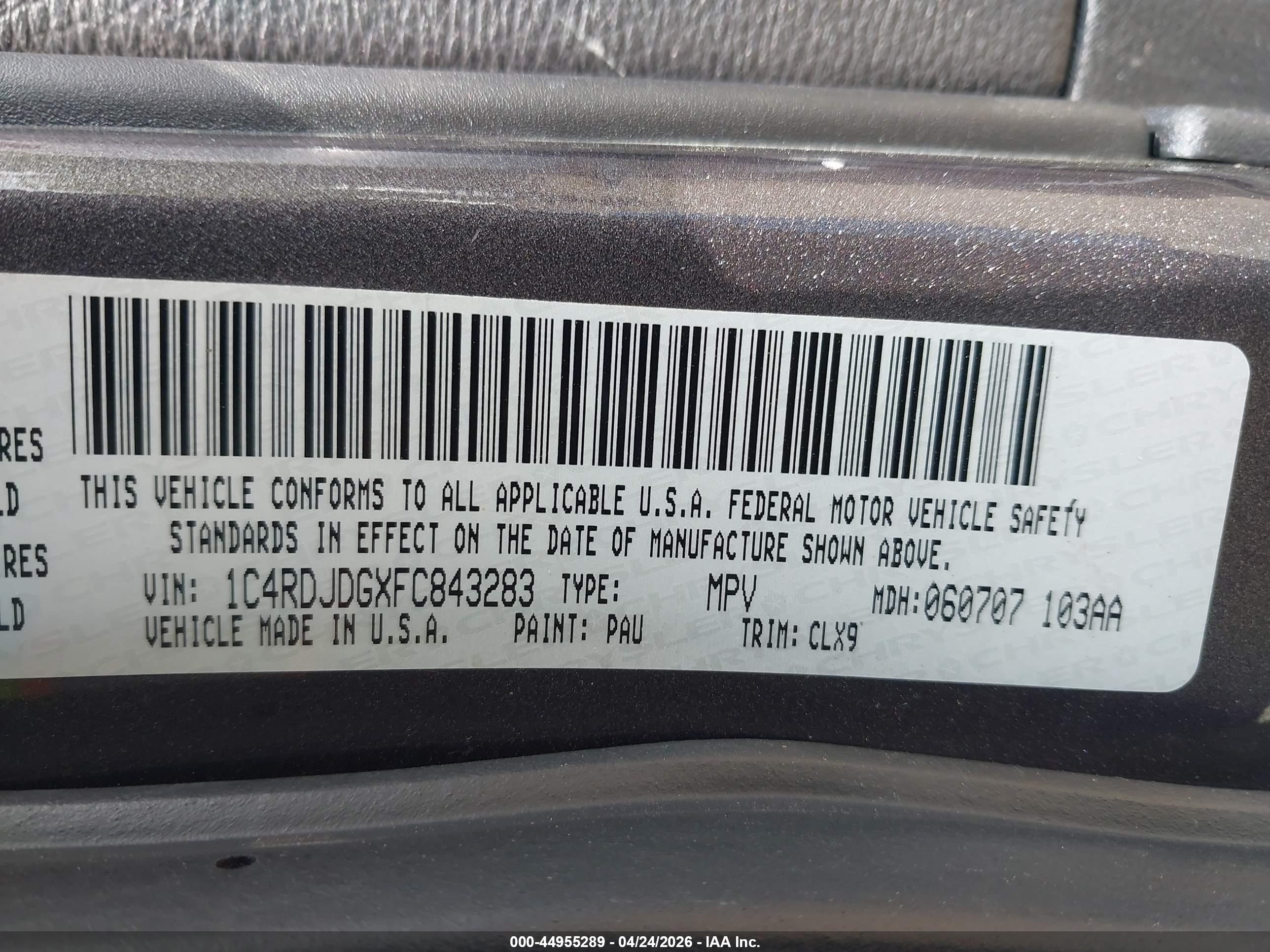2015 Dodge Durango Limited Gray vin: 1C4RDJDGXFC843283