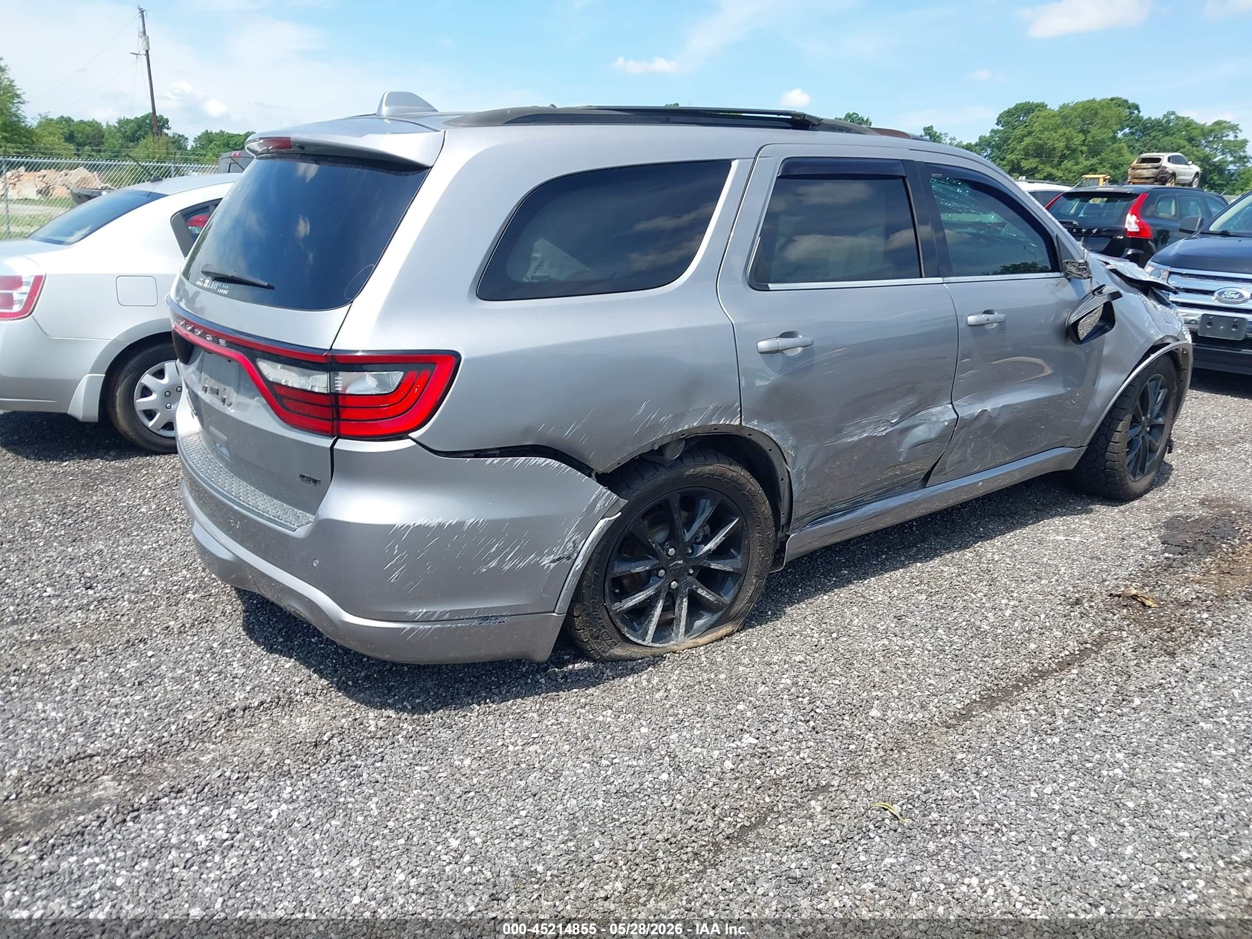 2018 Dodge Durango Gt Awd Gray vin: 1C4RDJDGXJC496689