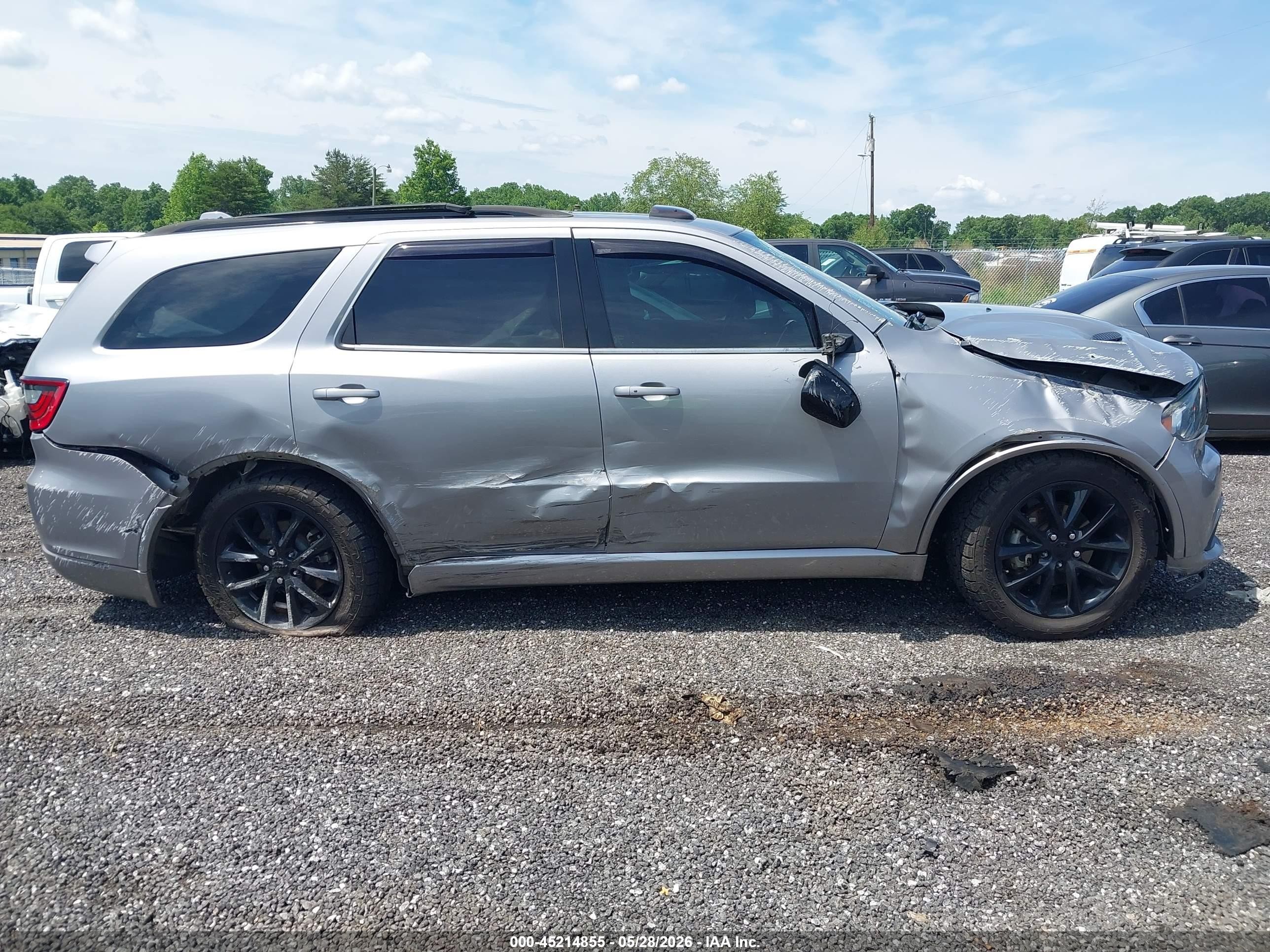 2018 Dodge Durango Gt Awd Gray vin: 1C4RDJDGXJC496689