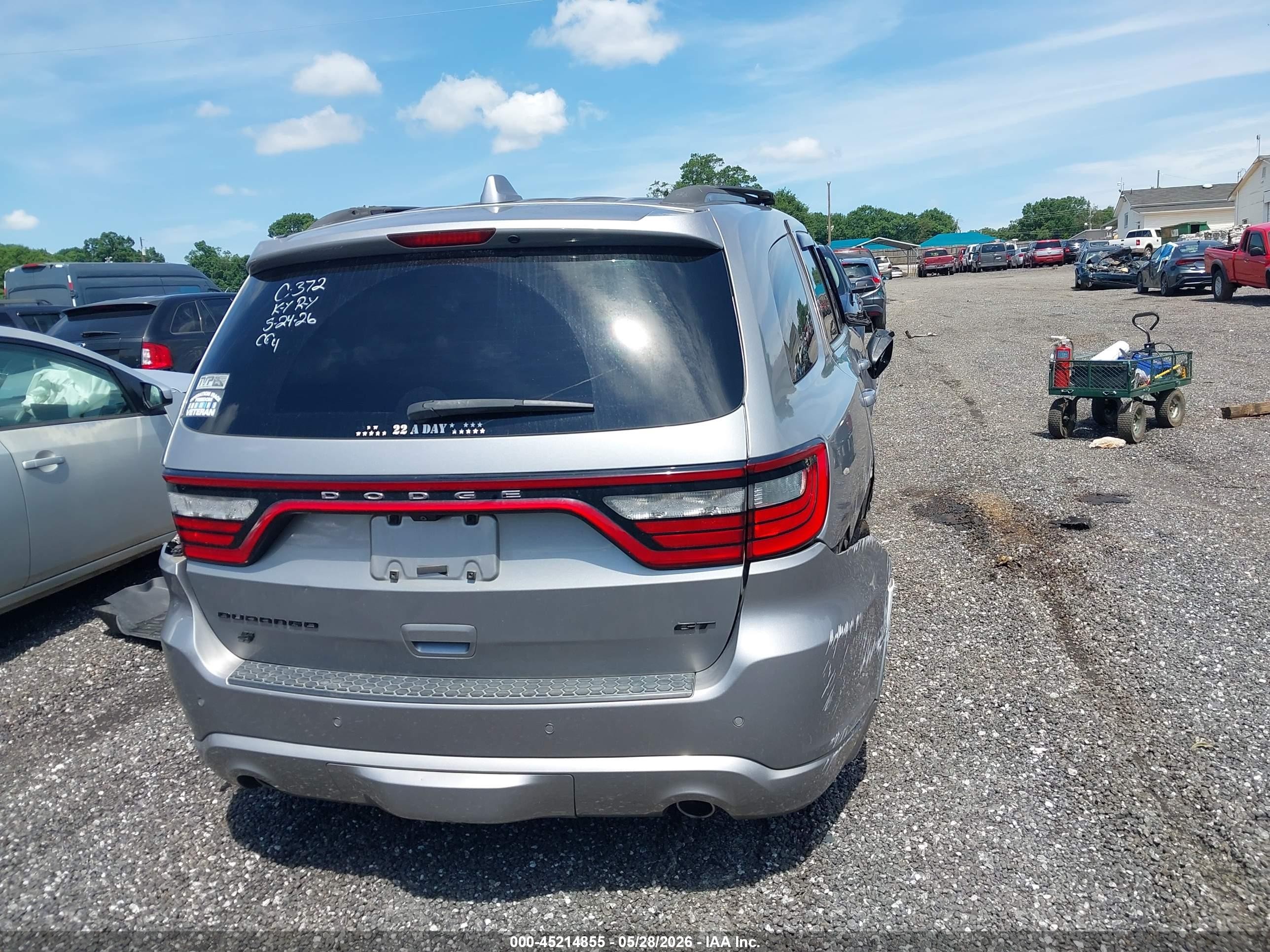 2018 Dodge Durango Gt Awd Gray vin: 1C4RDJDGXJC496689