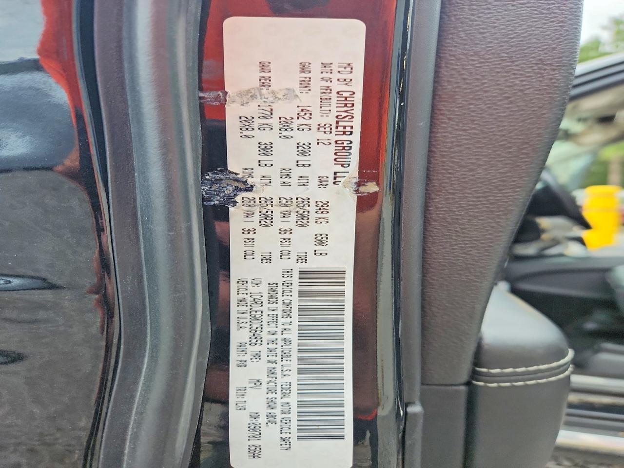 2013 Dodge Durango Citadel Black vin: 1C4RDJEG0DC564856