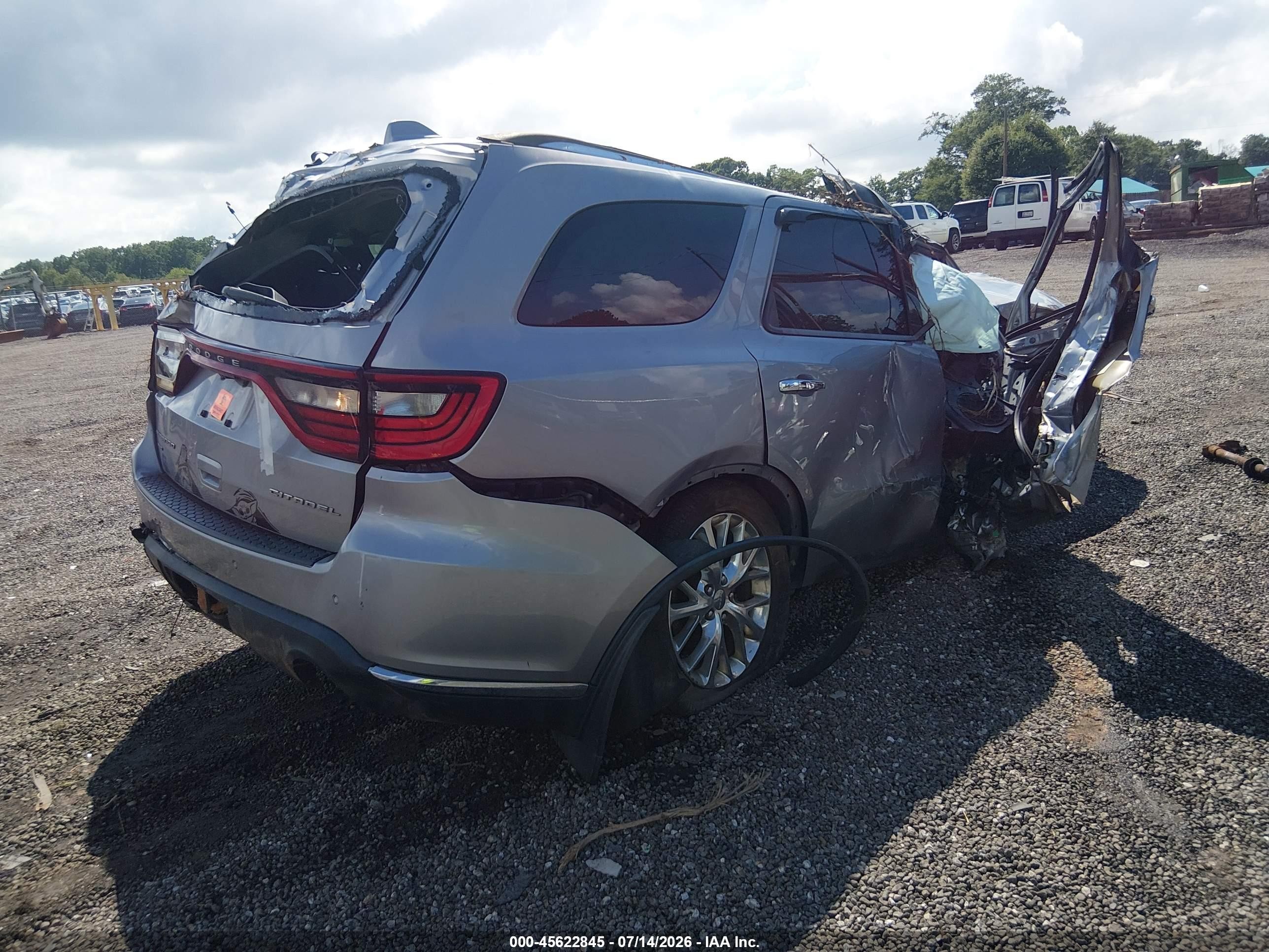 2014 Dodge Durango Citadel Серебряный vin: 1C4RDJEG0EC493417