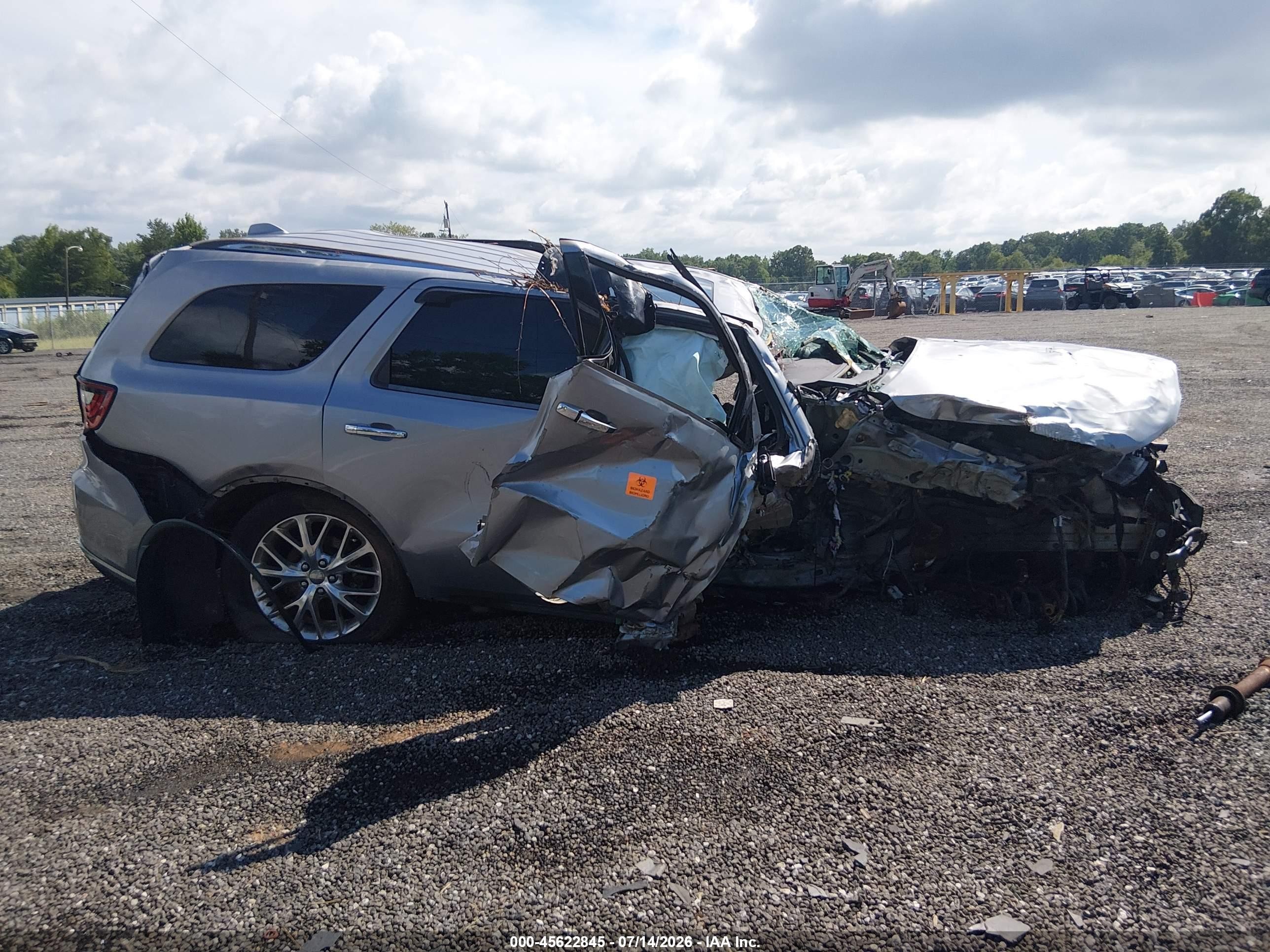 2014 Dodge Durango Citadel Серебряный vin: 1C4RDJEG0EC493417