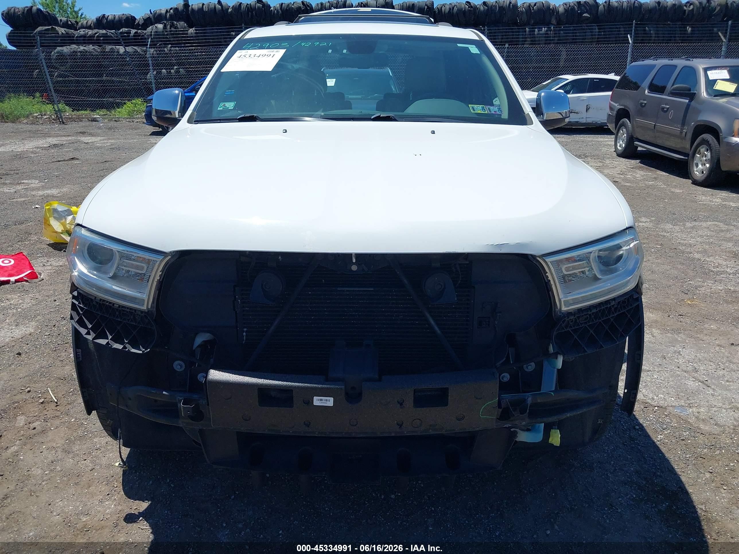 2015 Dodge Durango Citadel White vin: 1C4RDJEG1FC147930
