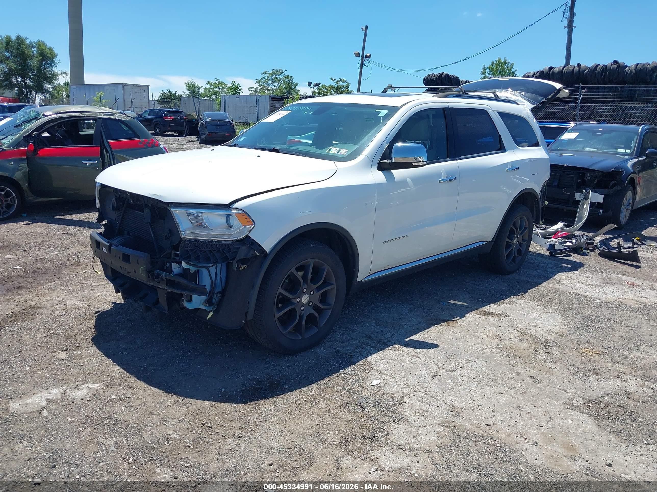 2015 Dodge Durango Citadel White vin: 1C4RDJEG1FC147930