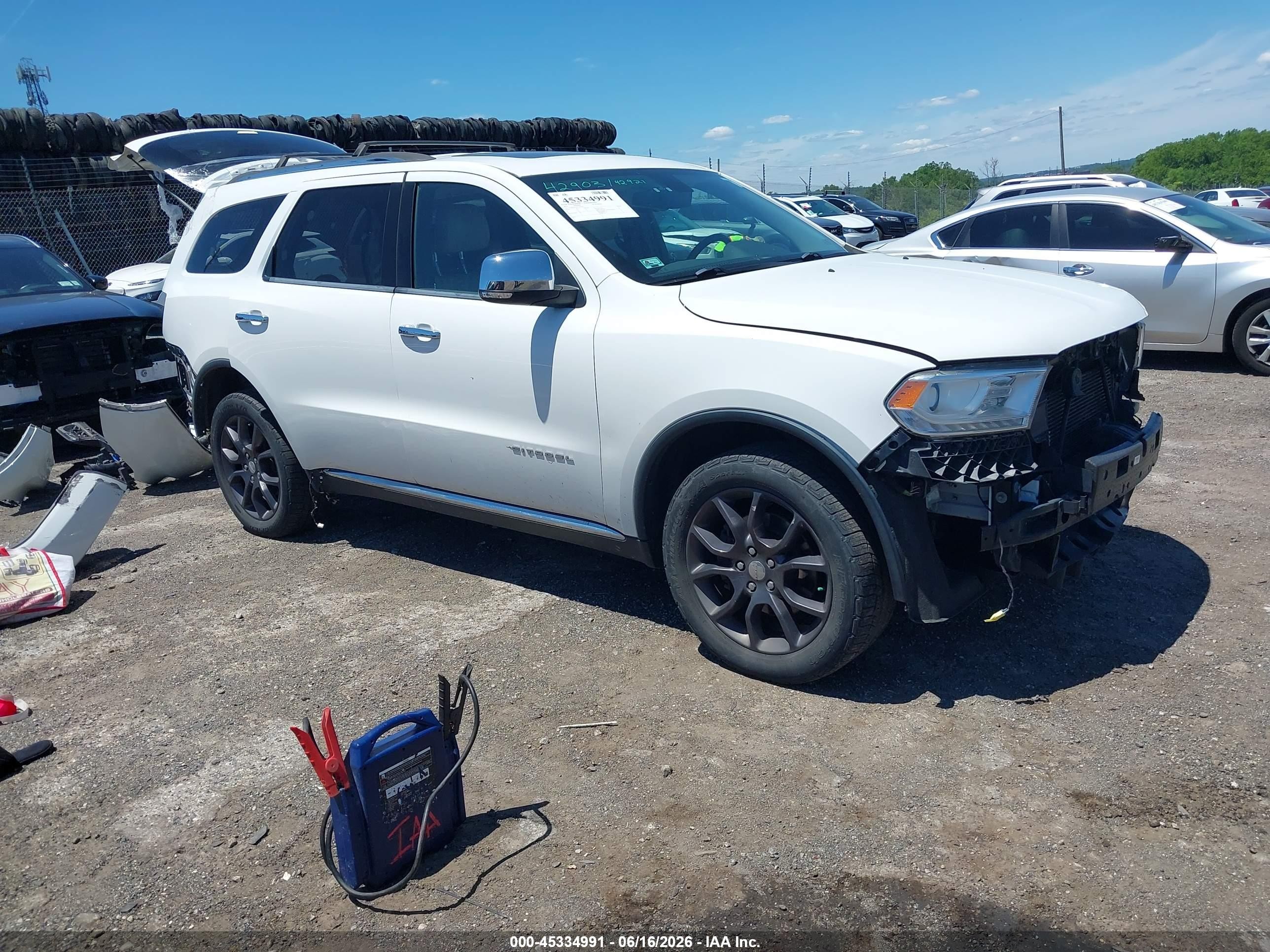 2015 Dodge Durango Citadel White vin: 1C4RDJEG1FC147930